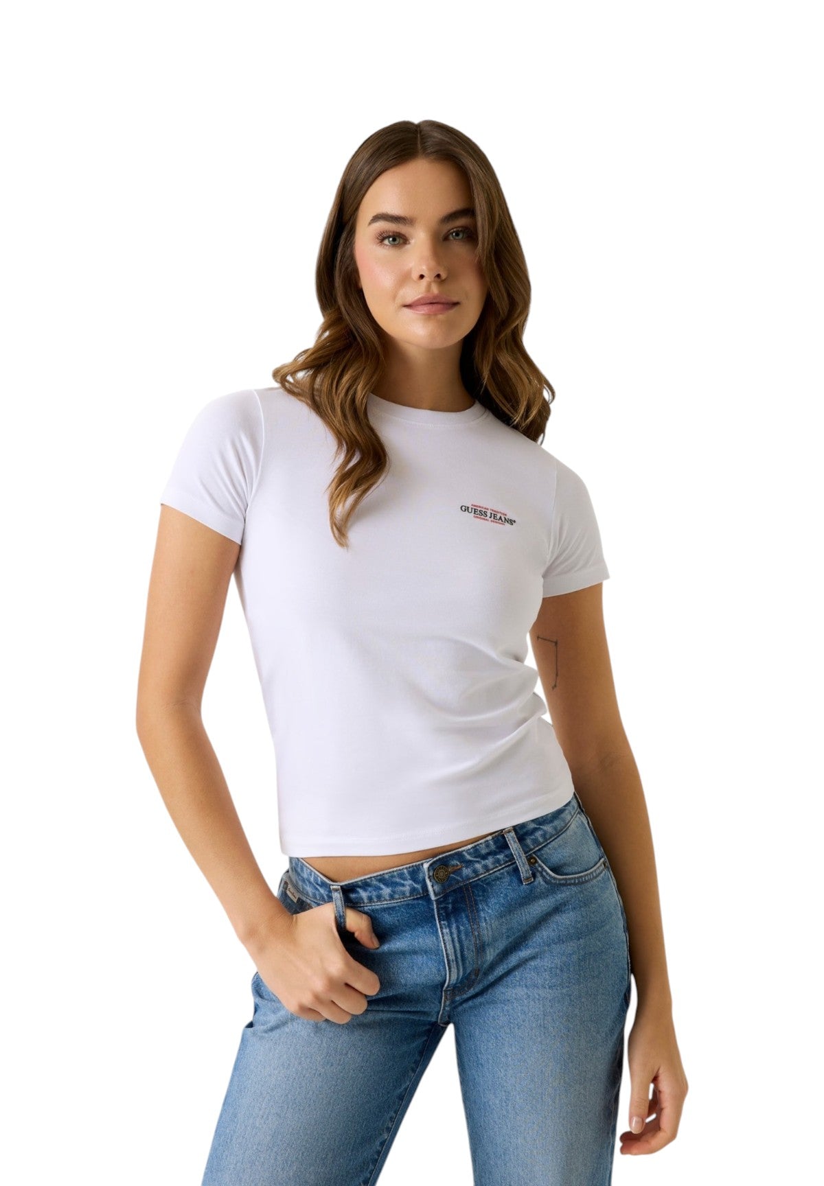 T-shirt a Maniche Corte Gj Ss Cn Slim Mini America Tee W4YI02 Pure White