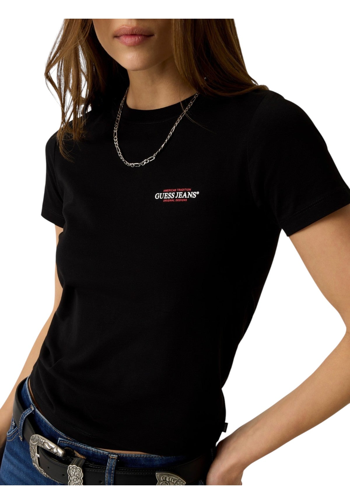 T-shirt a Maniche Corte Gj Ss Cn Slim Mini America Tee W4YI02 Jet Black A996