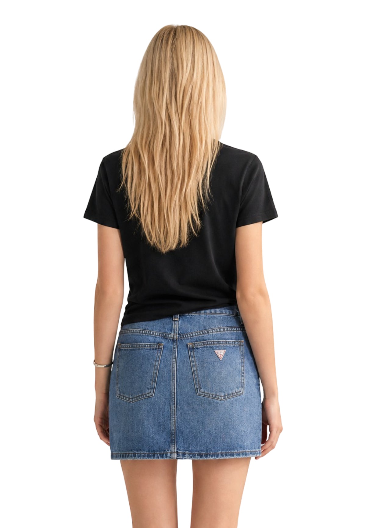 T-shirt a Maniche Corte Gj Ss Cn Boxy Mini Triang Tee W4YI05 Jet Black A996
