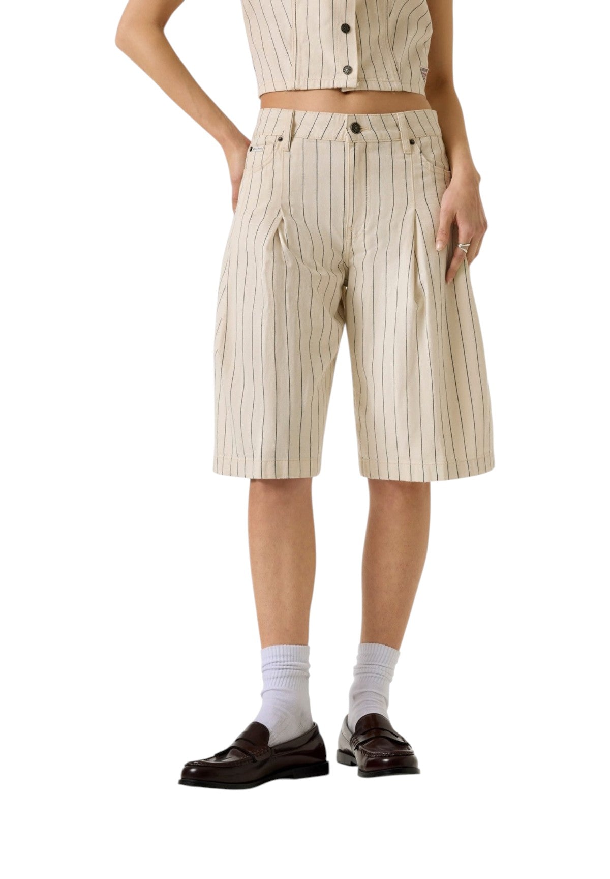Shorts Gj Classic Pleated Bermuda W6GDY5 Gj Hickory Stripe