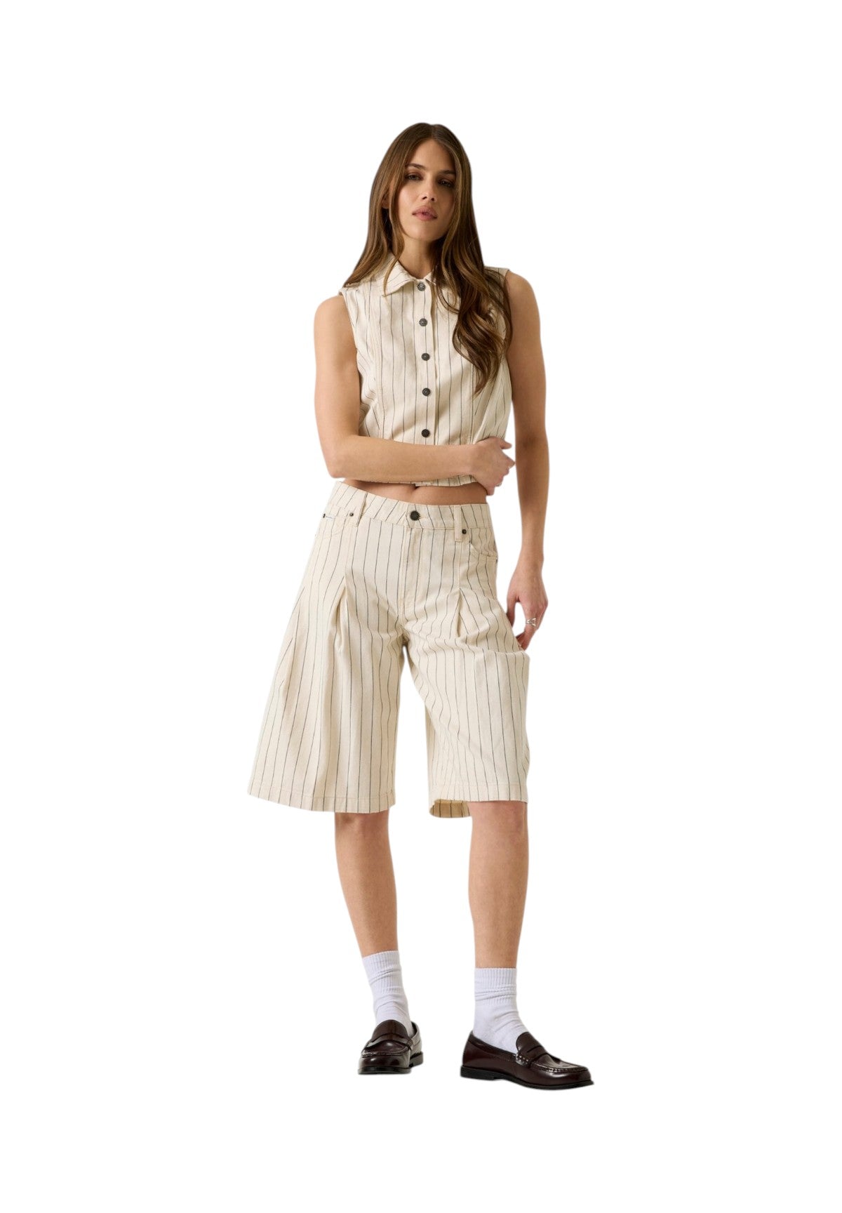 Top Gj Cropped Top W6GHZ9 Gj Hickory Stripe