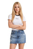 Guess Jeans T-shirt a Maniche Corte Gj Sl Cn Embro Ringer Tee W6GPA9 Jet Black A996