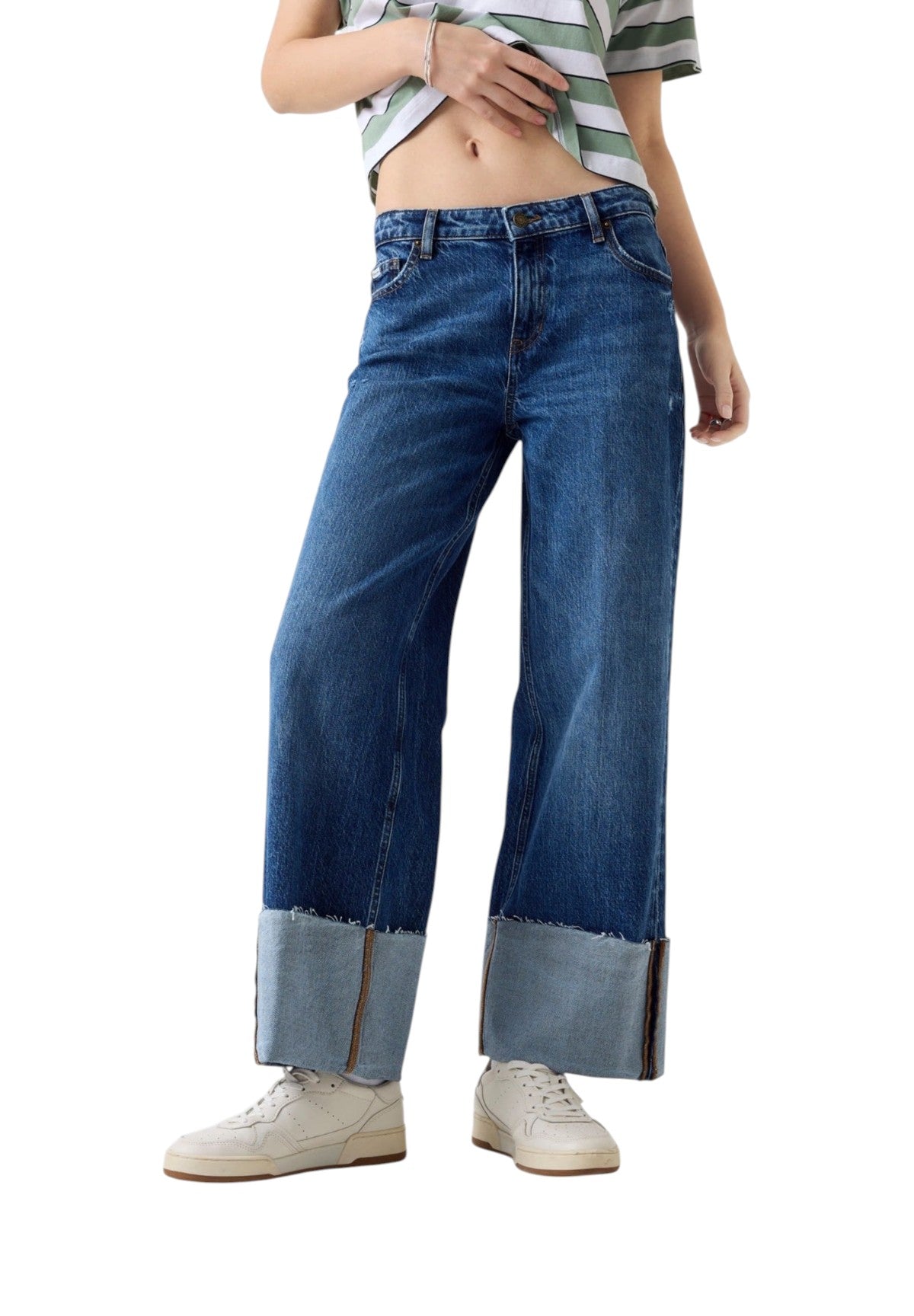 Jeans Gj Wide Leg Cuffed W6RA2B Gj Vein Dark Used