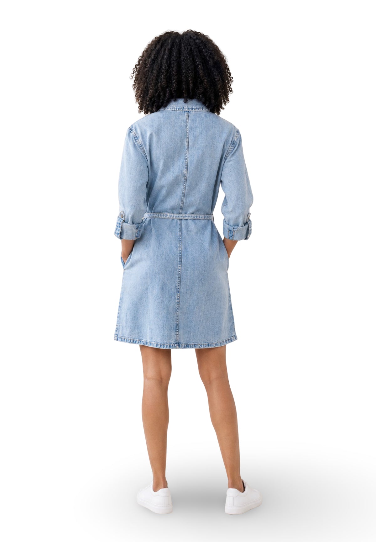 Abito Gj Ls Denim Shirt Dress W6RK26 Gj River Light Vinta