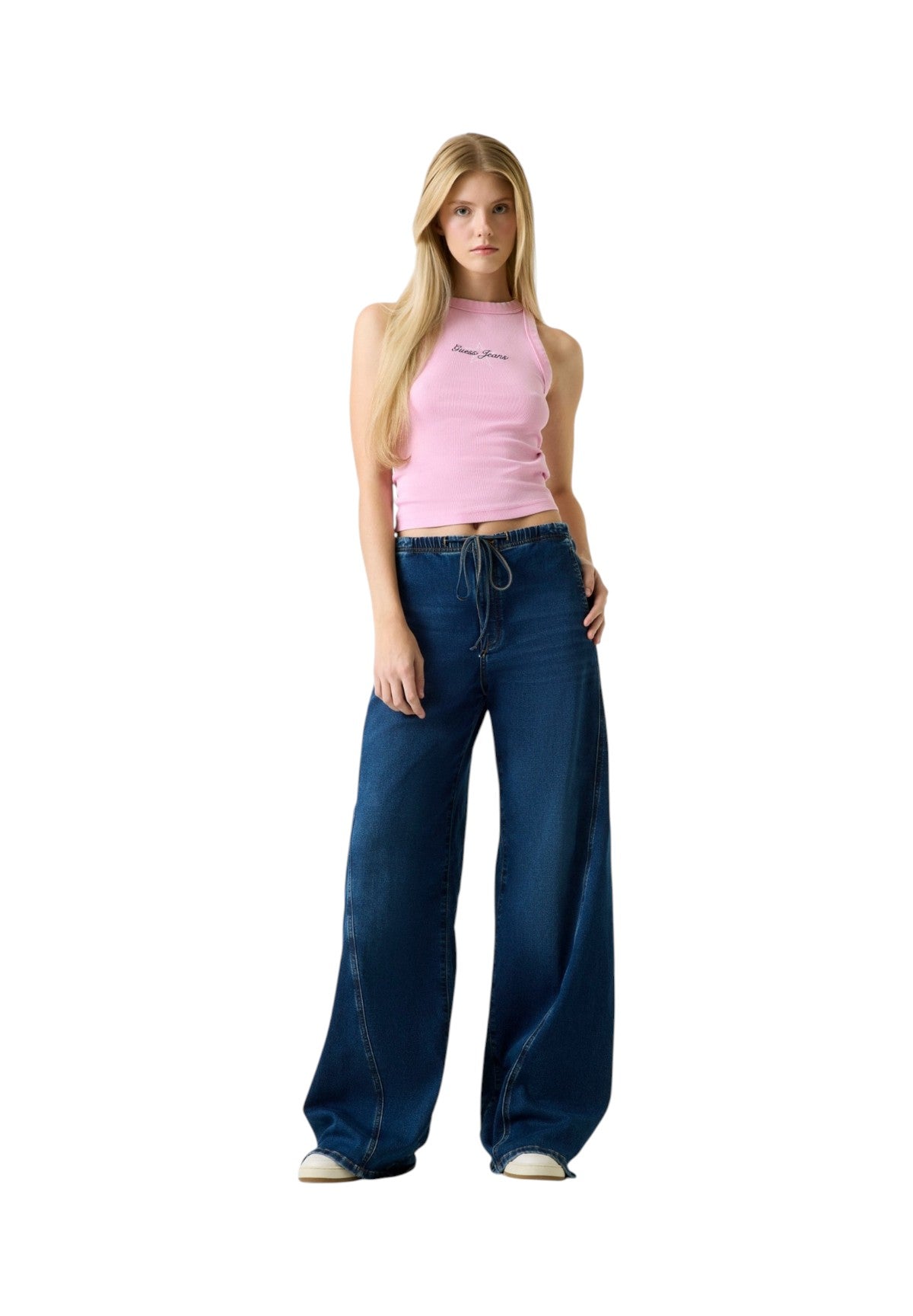 Top Gj Patch Halter Tank Top Rib W6RP23 Soft Rose Multi