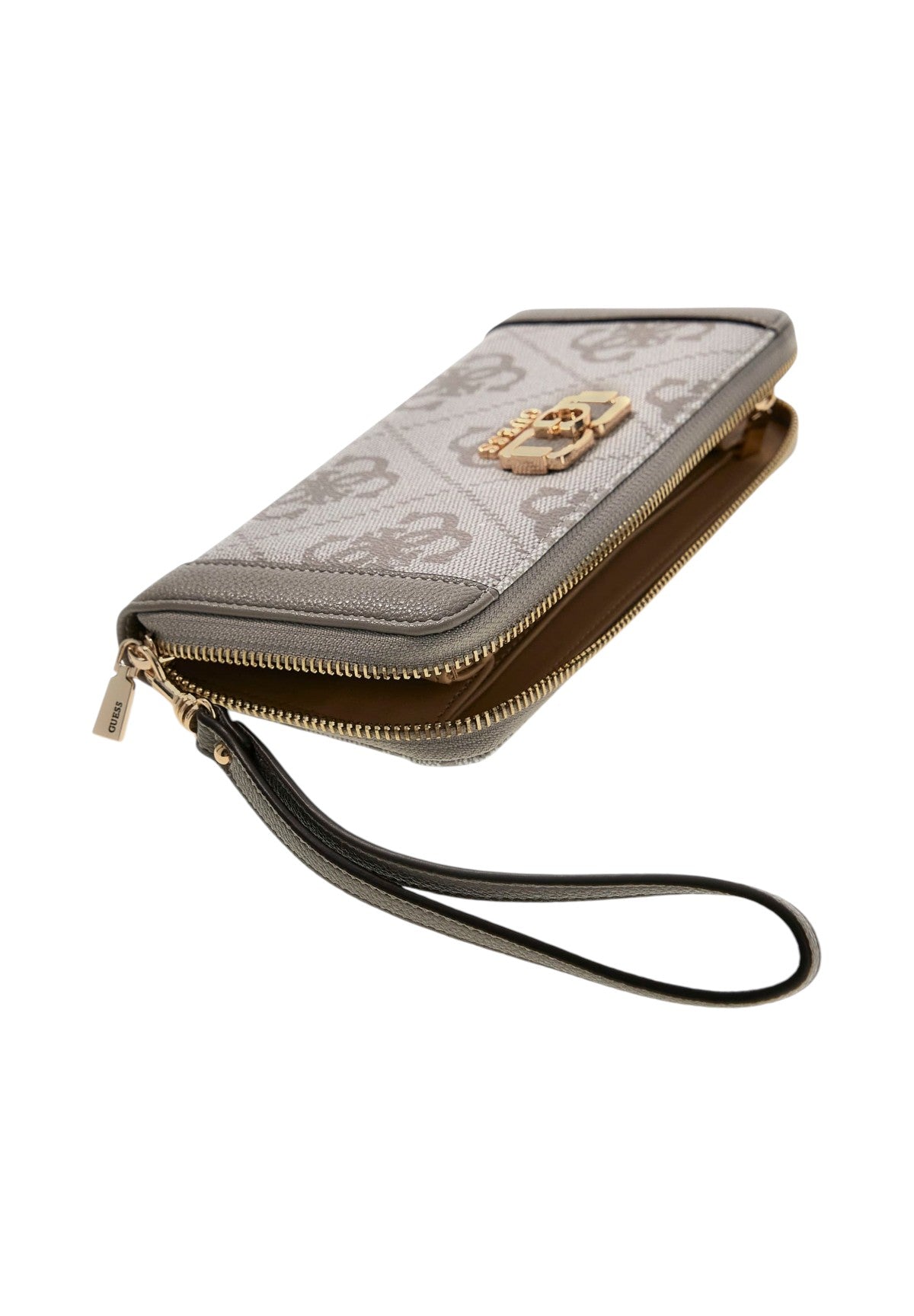 Portafoglio Karnilla Logo Slg Lrg Zip Arnd SWOS99 Dark Taupe Logo