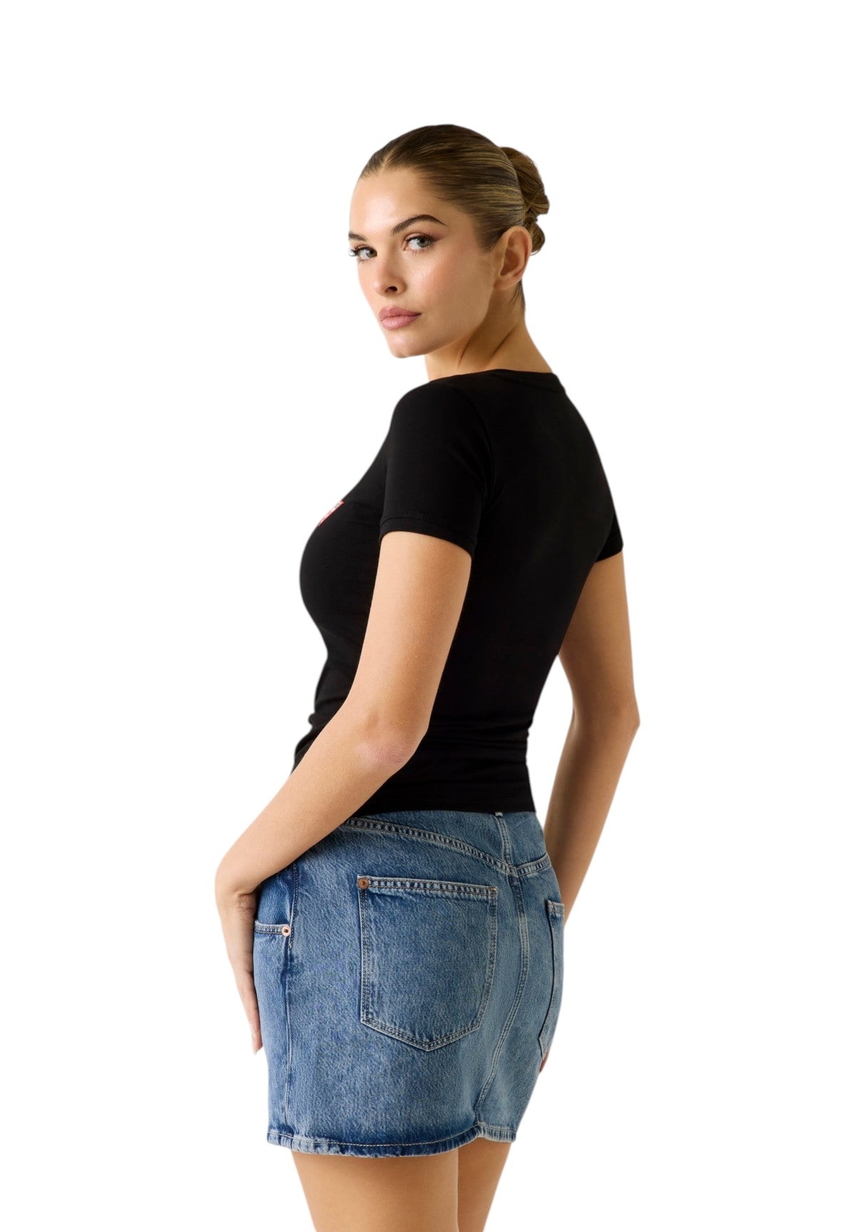 T-shirt a Maniche Corte Ss Vn Mini Triangle Tee W2YI45 Jet Black A996