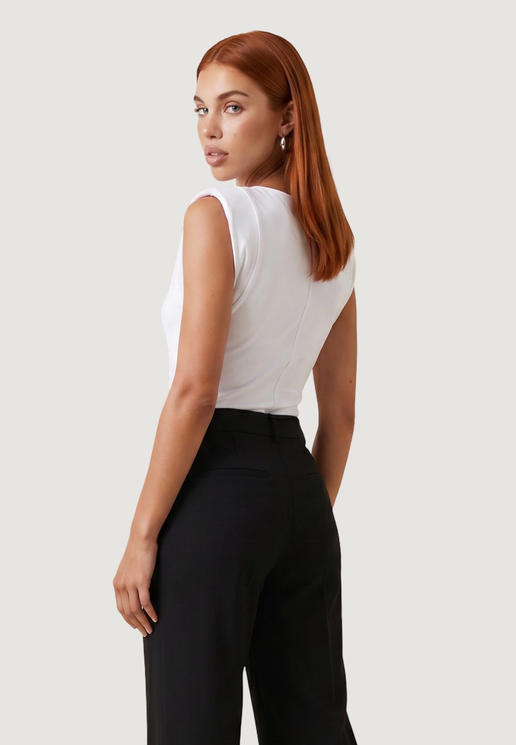 Top t-shirt con spallina 17198-2 Bianco