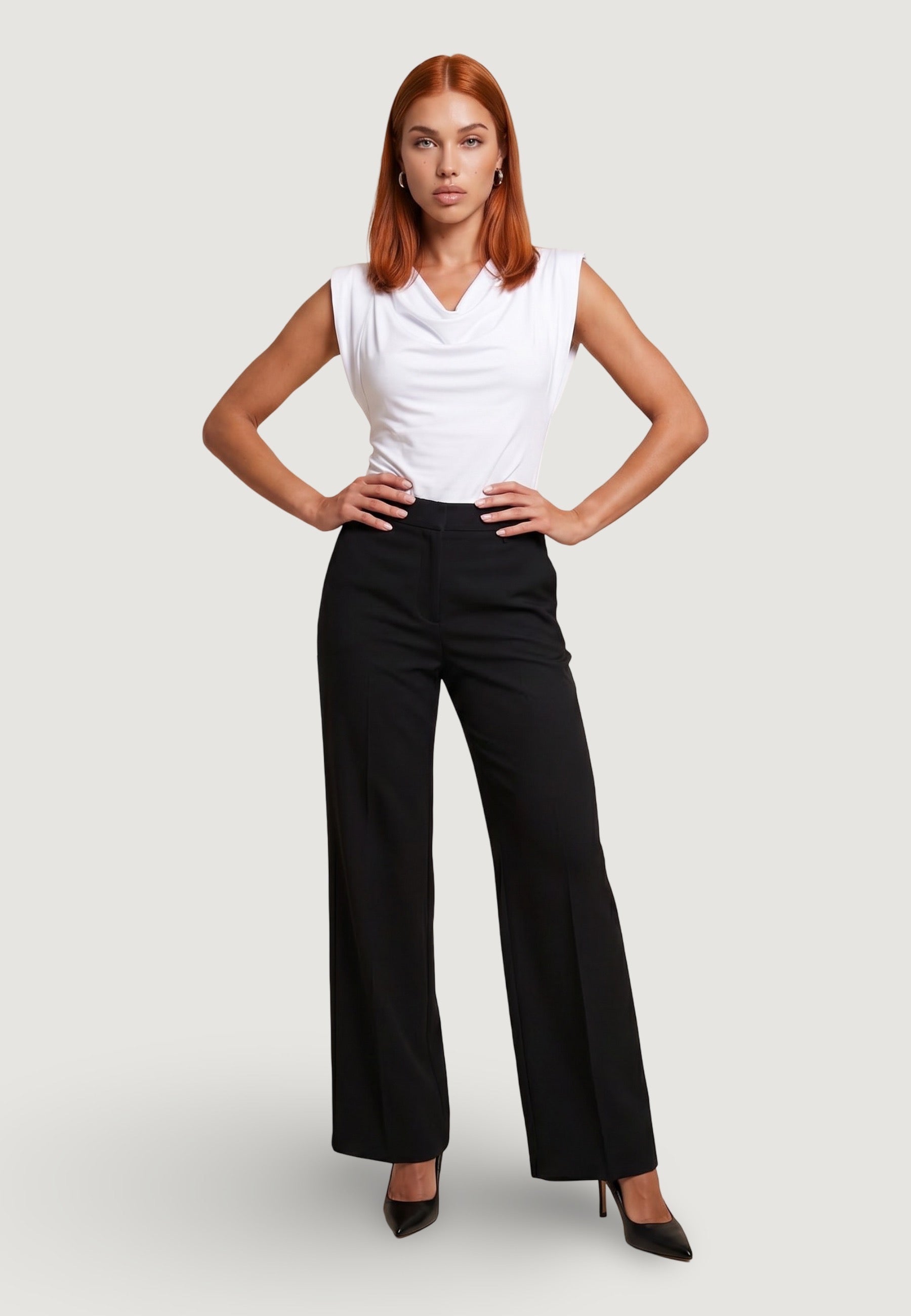 Top t-shirt con spallina 17198-2 Bianco