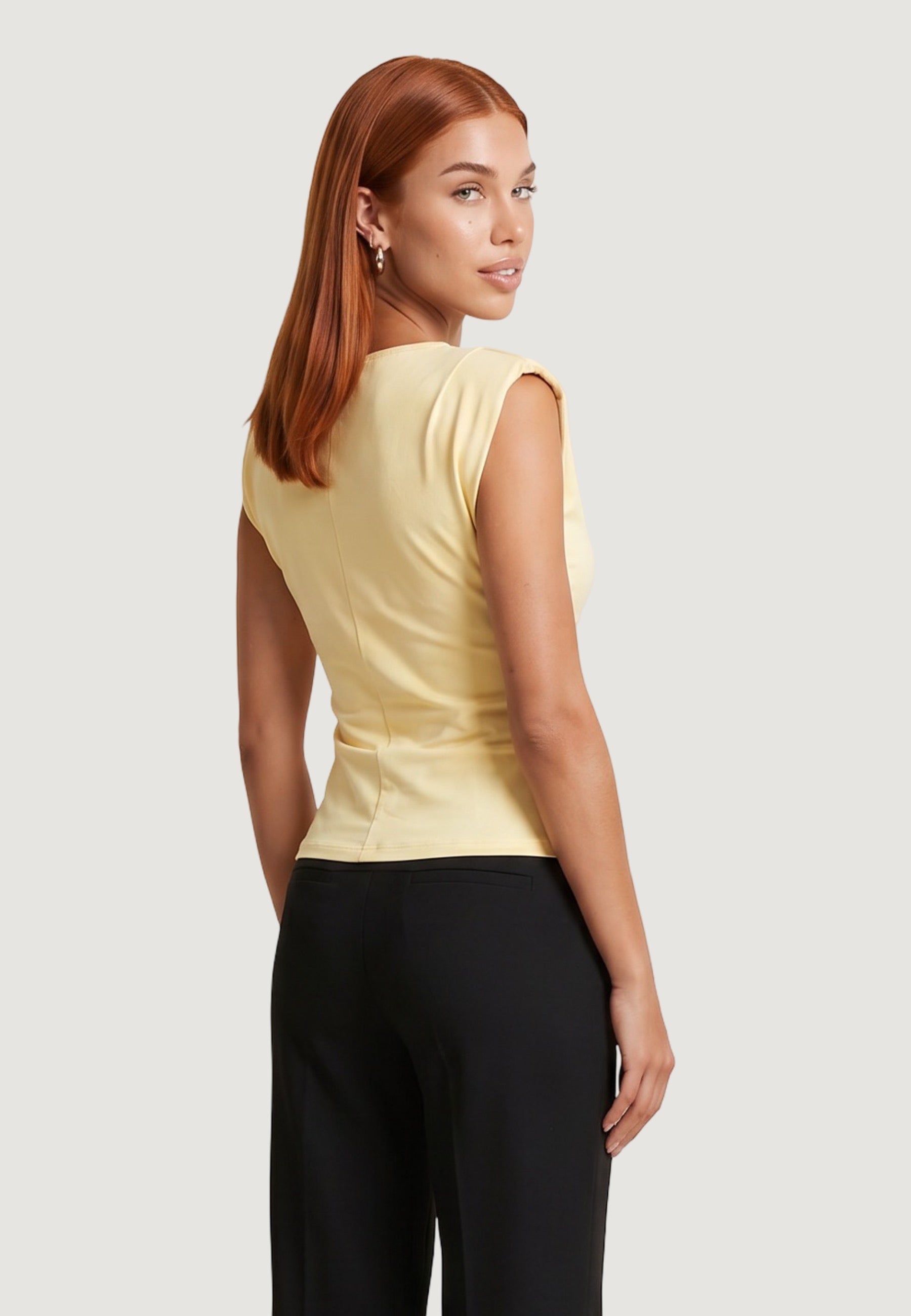 Top t-shirt con spallina 17198-2 Giallino