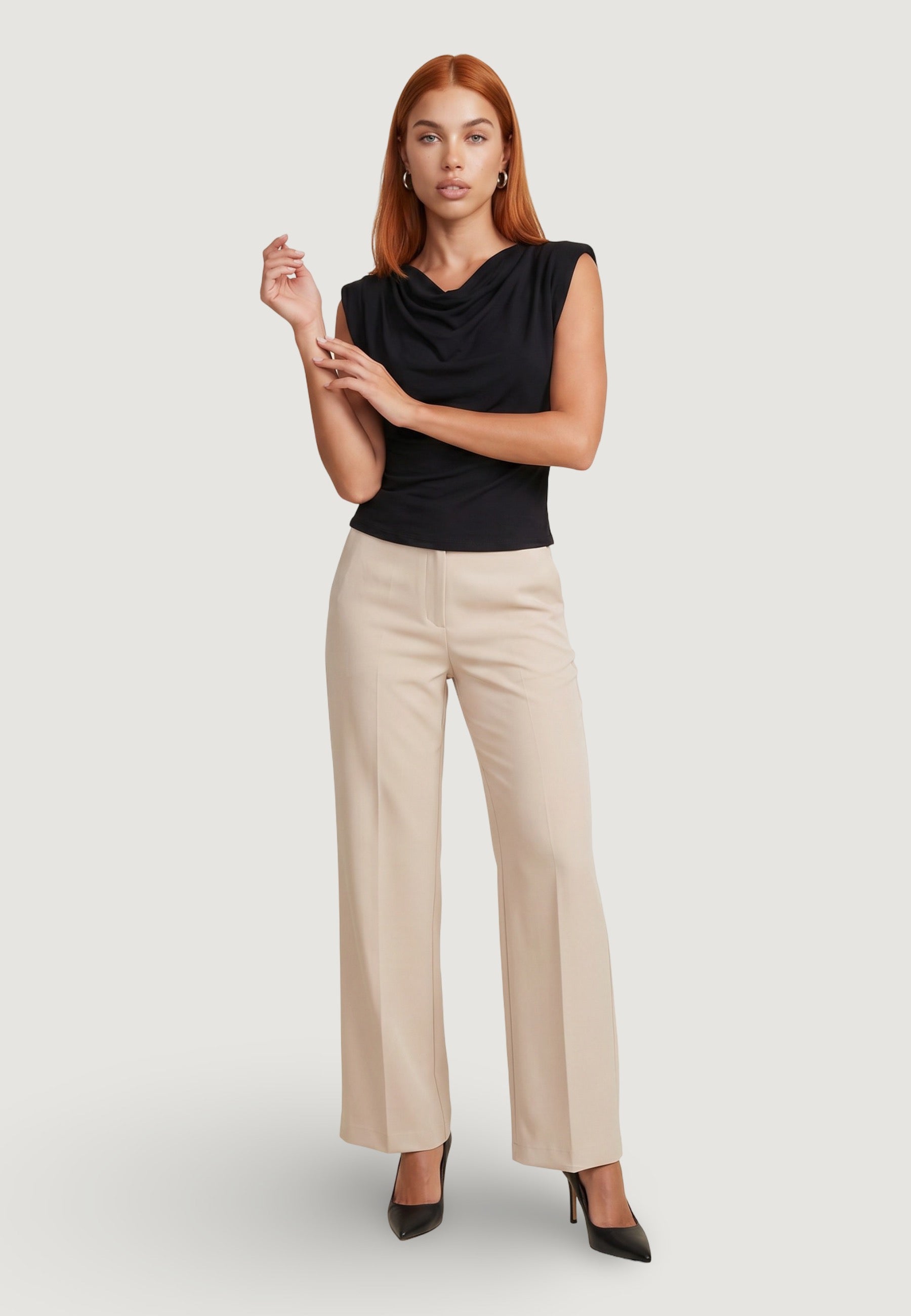Top t-shirt con spallina 17198-2 Nero