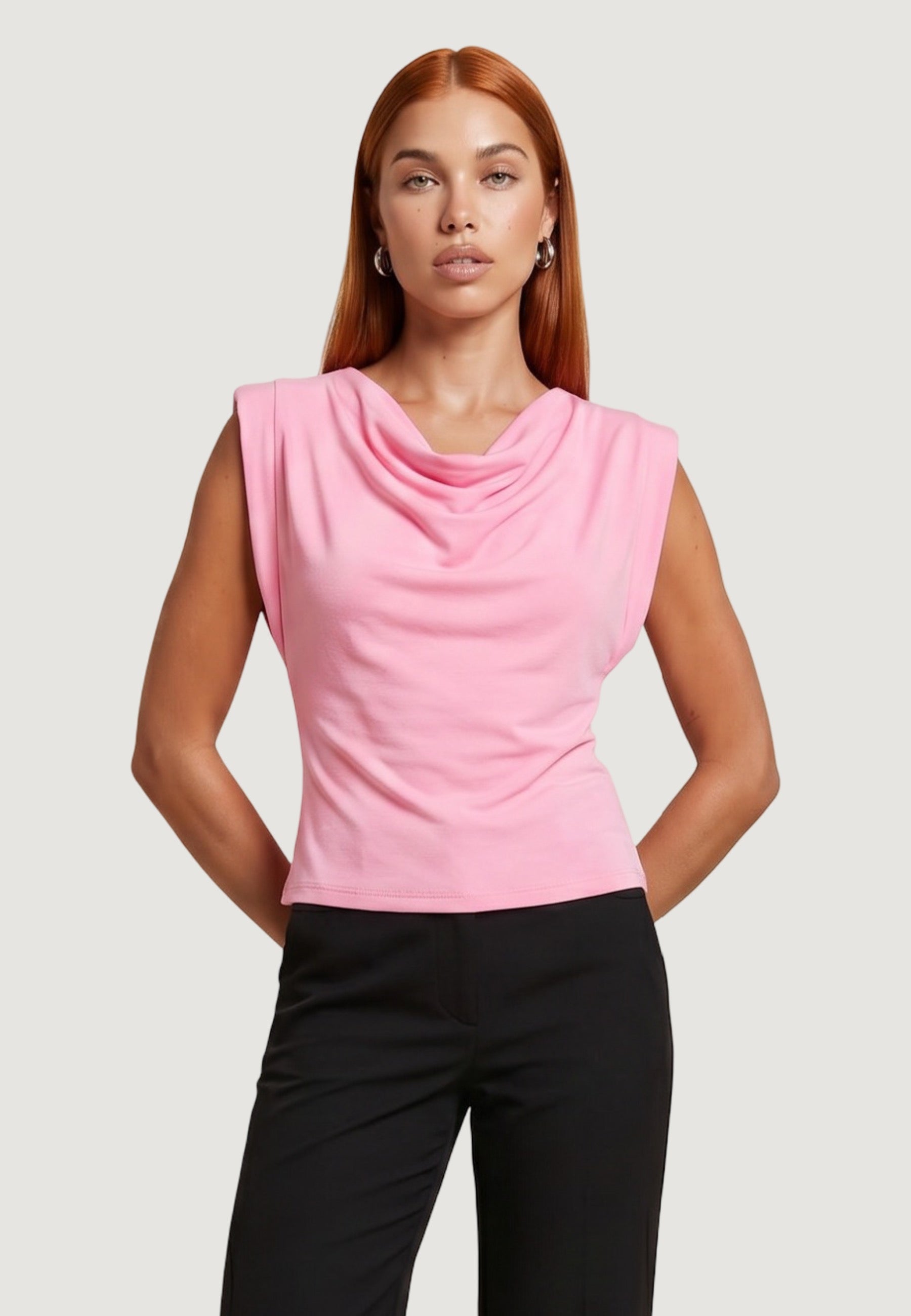 Top t-shirt con spallina 17198-2 Rosa