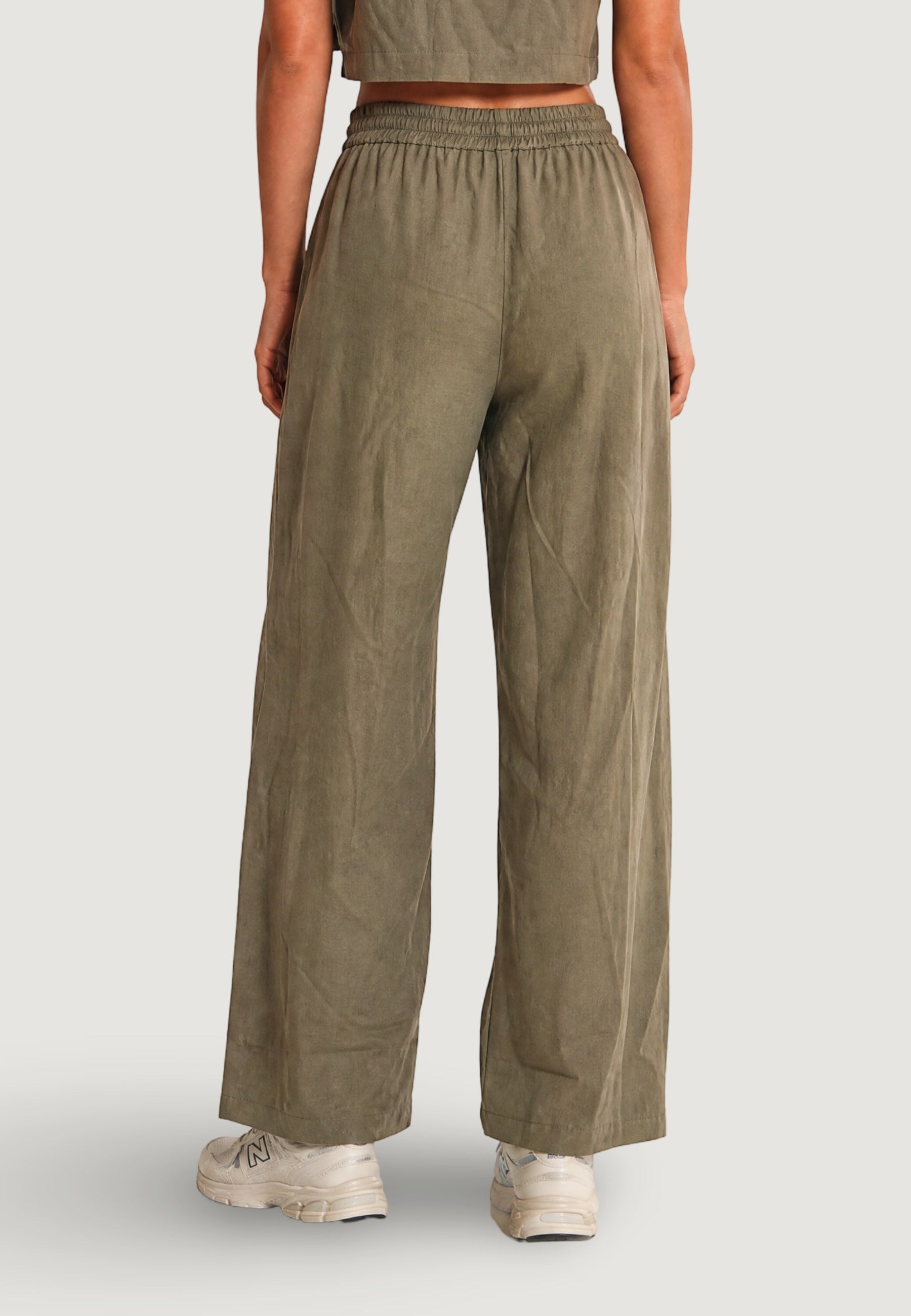 Pantaloni pantalone con elastico 17449-3 Salvia