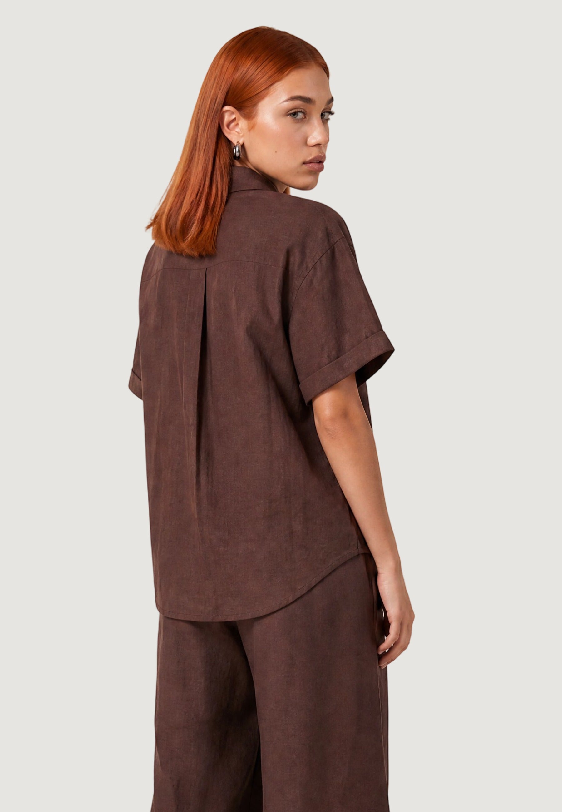 Camicia a Maniche Lunghe 17501-3 Moro
