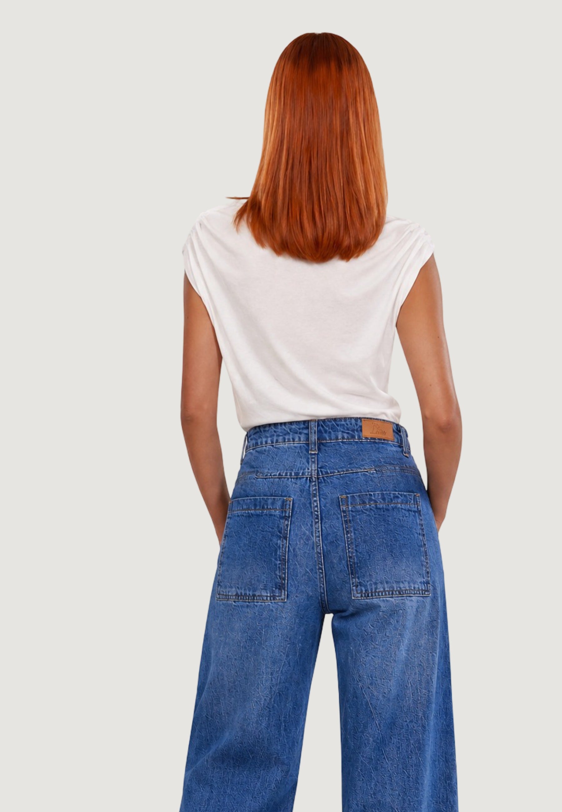 Top top drappeggiato 1946-3 Bianco