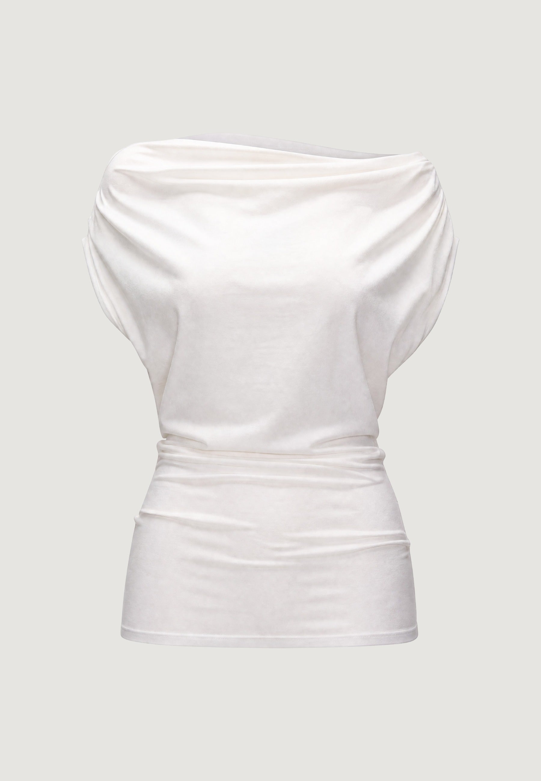 Top top drappeggiato 1946-3 Bianco
