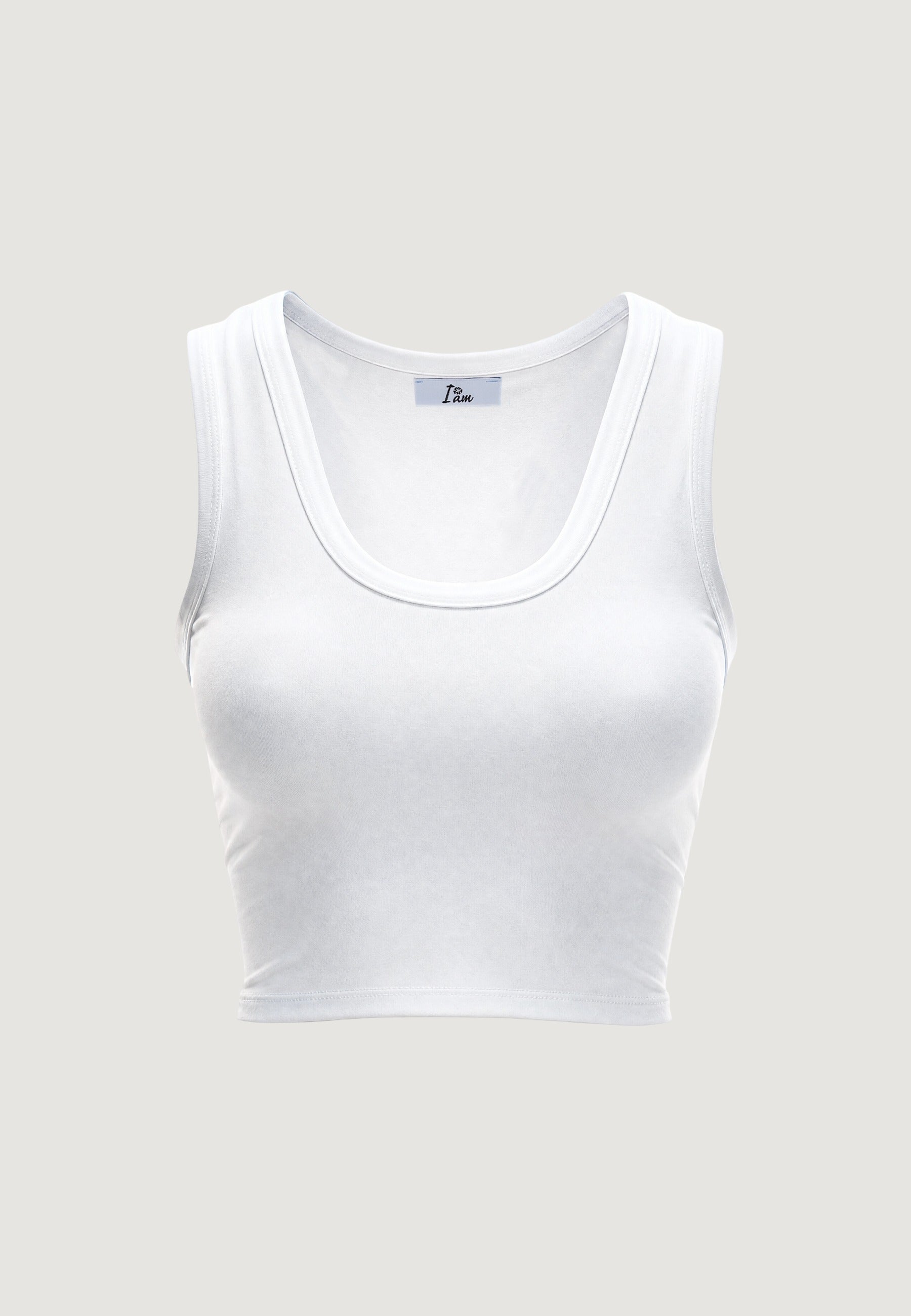 Top crop top basic 1947-3 Bianco