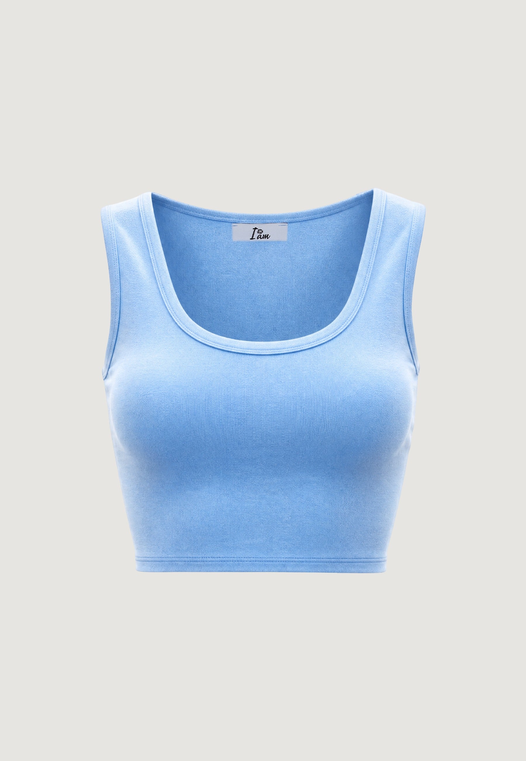 Top crop top basic 1947-3 Celeste