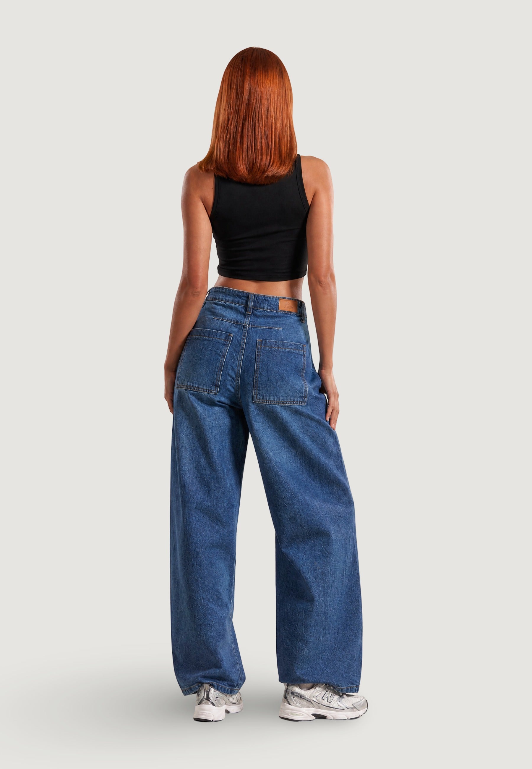 Top crop top basic 1947-3 Nero