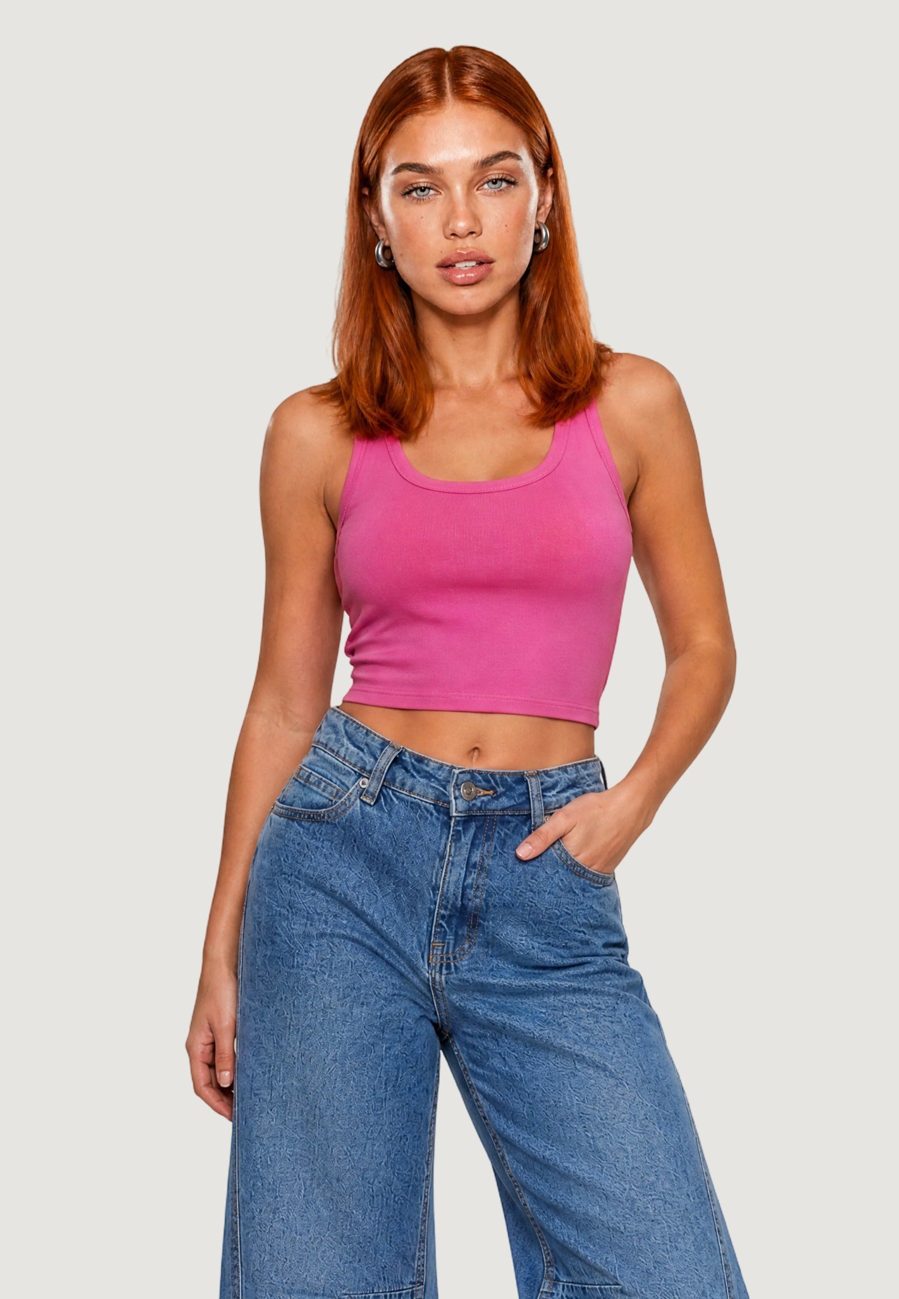 Top crop top basic 1947-3 Rosa Baby