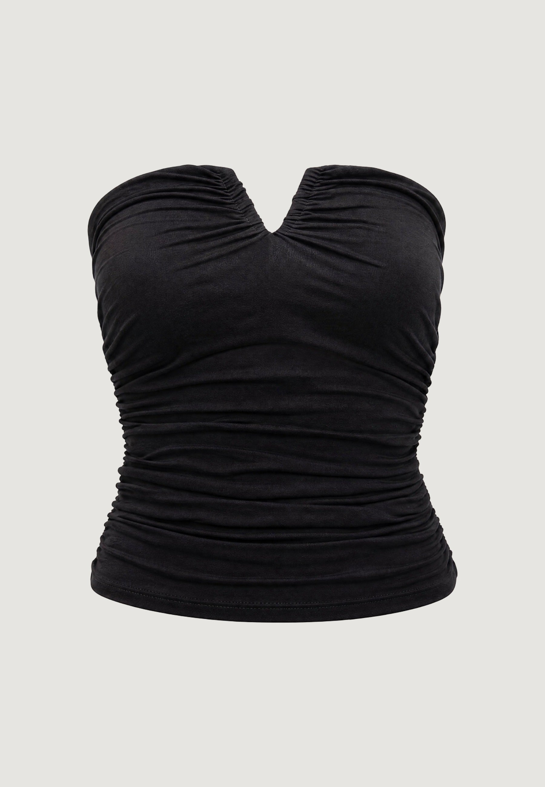 Top bustier con "v" metallo 1948-3 Nero
