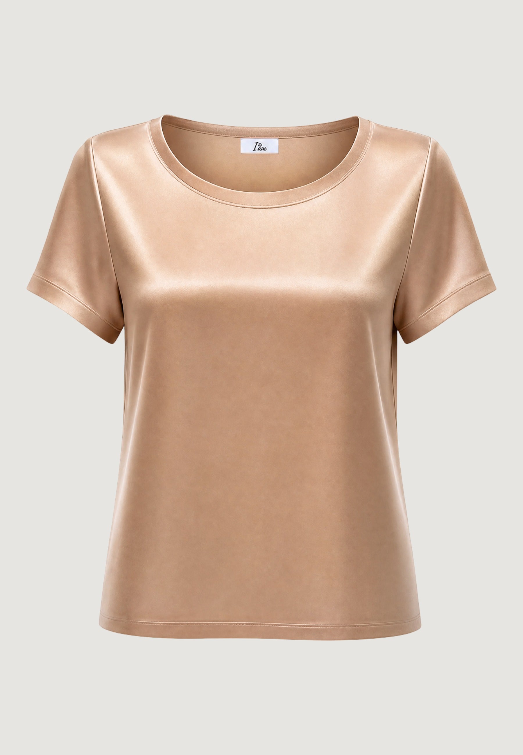 T-shirt a Maniche Corte t-shirt raso elasticizzato 1951V39-2 Burro
