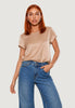 I Am T-shirt a Maniche Corte t-shirt raso elasticizzato 1951V39-2 Burro