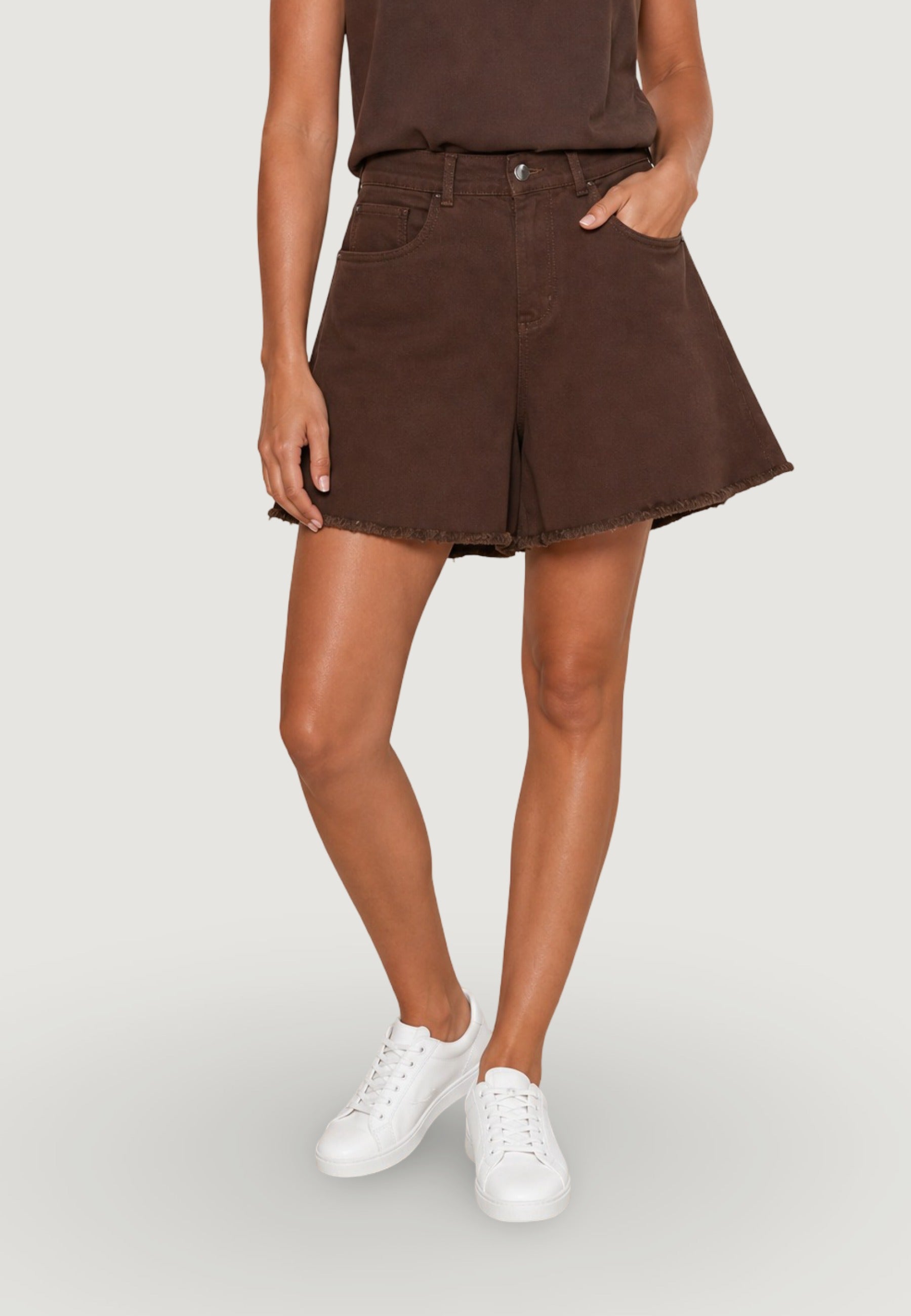 Shorts shorts frangiati gabardina 2131-2 Caffè