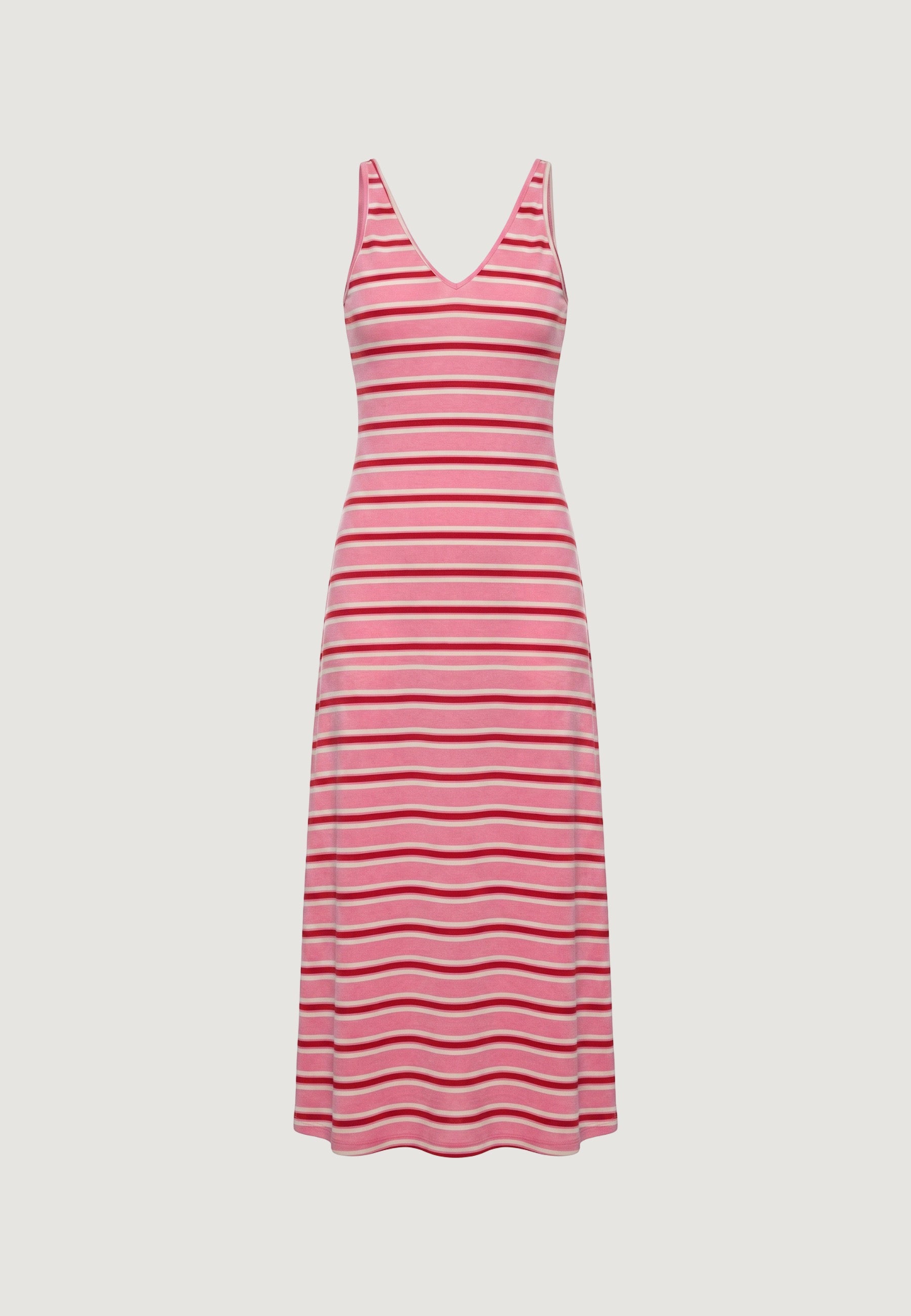 Abito abito riga jersey 25260-2 Rosa, Rosso