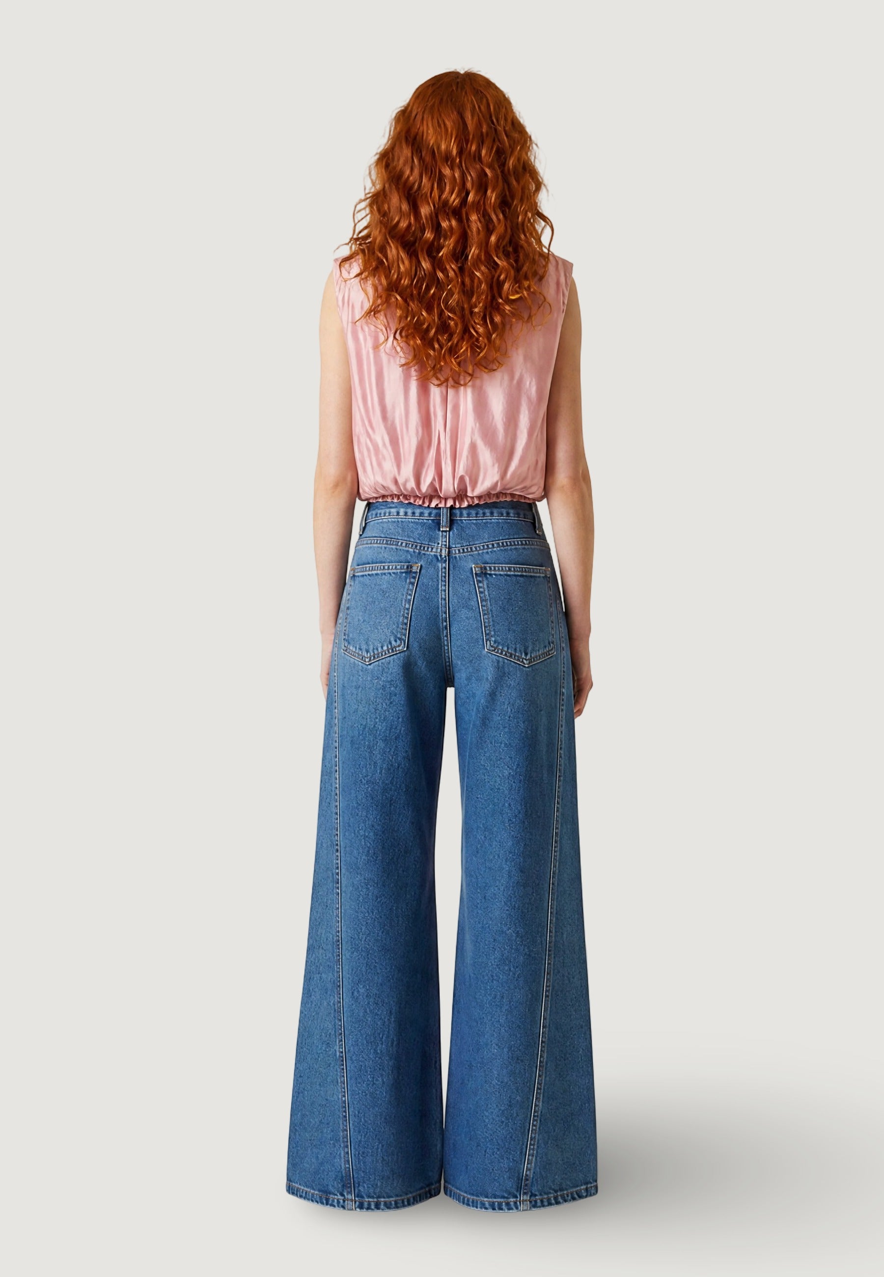 Top camicia crop tencel viole 26104-2 Rosa