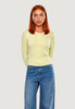I Am Cardigan cardigan trecce + ricamo fiore 26235 Giallo