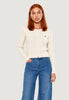 I Am Cardigan cardigan trecce + ricamo fiore 26235 Giallo