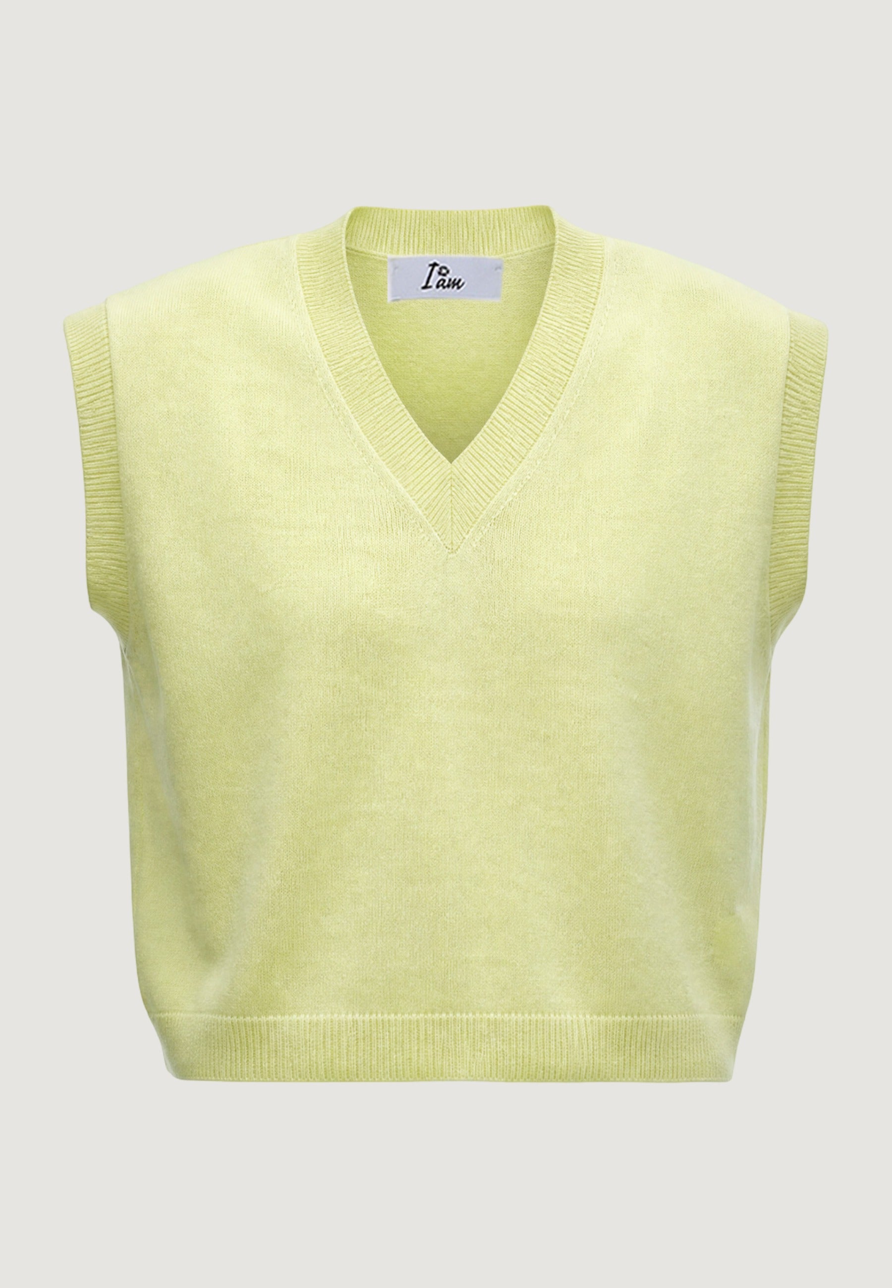Top gilet scollo v 26236 Giallo