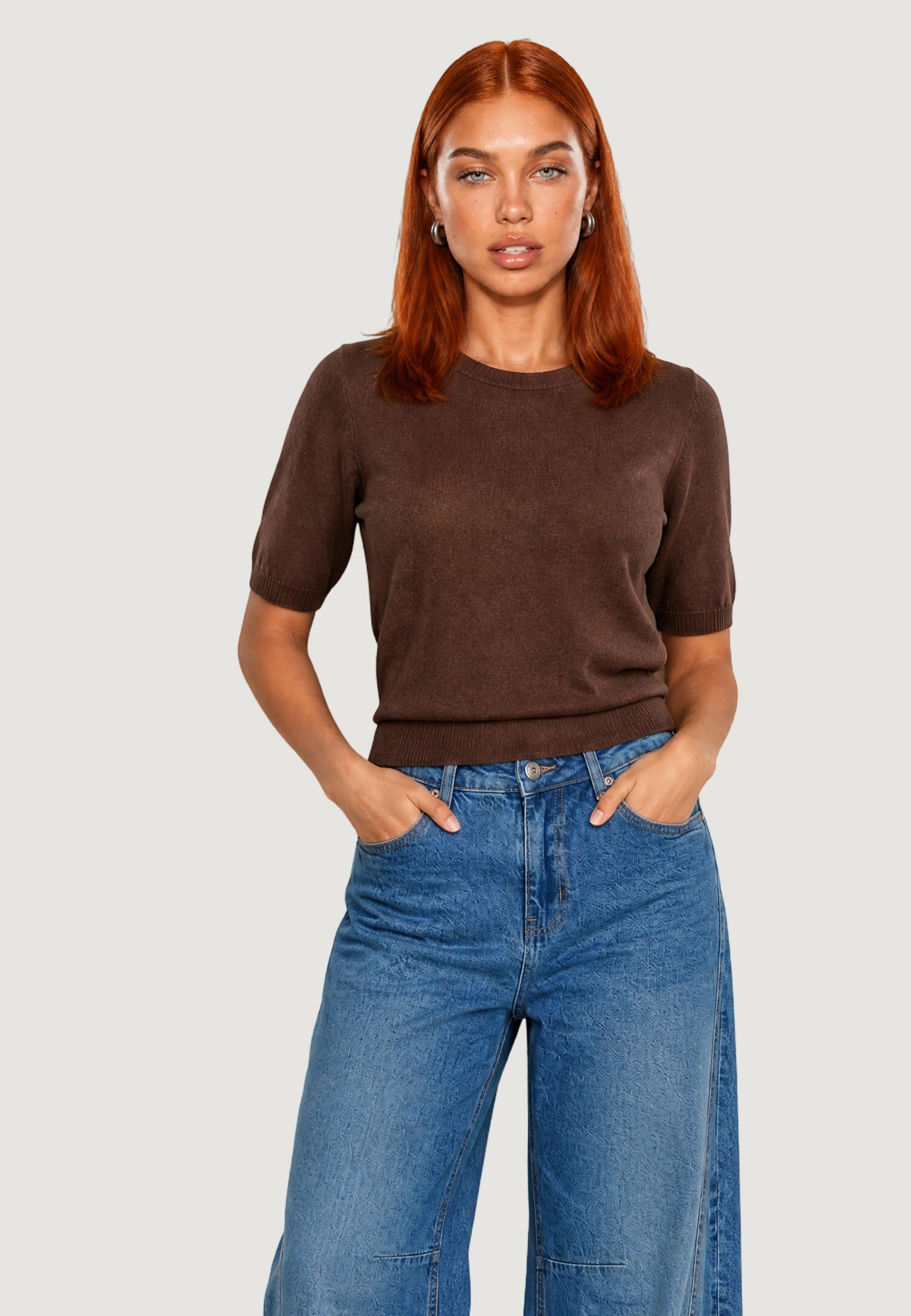 Maglia pull m/c 26242 Caffè