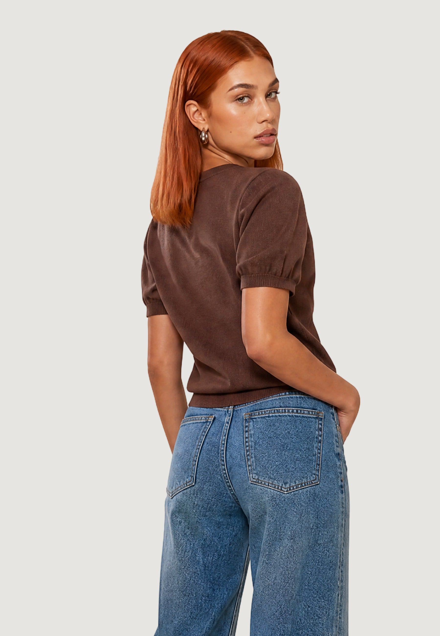 Maglia pull m/c 26242 Caffè