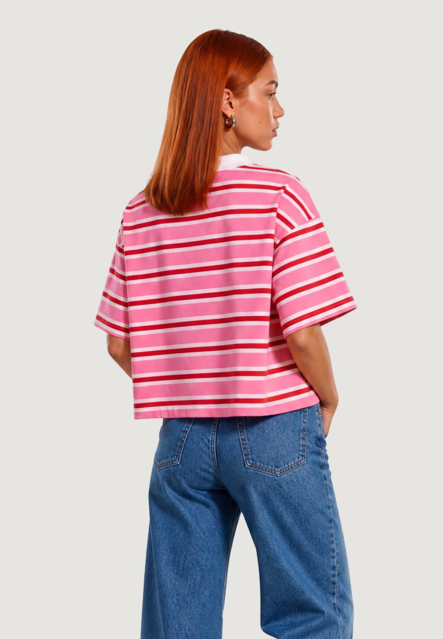 Polo Jersey polo riga jersey 26521-2 Rosa, Rosso