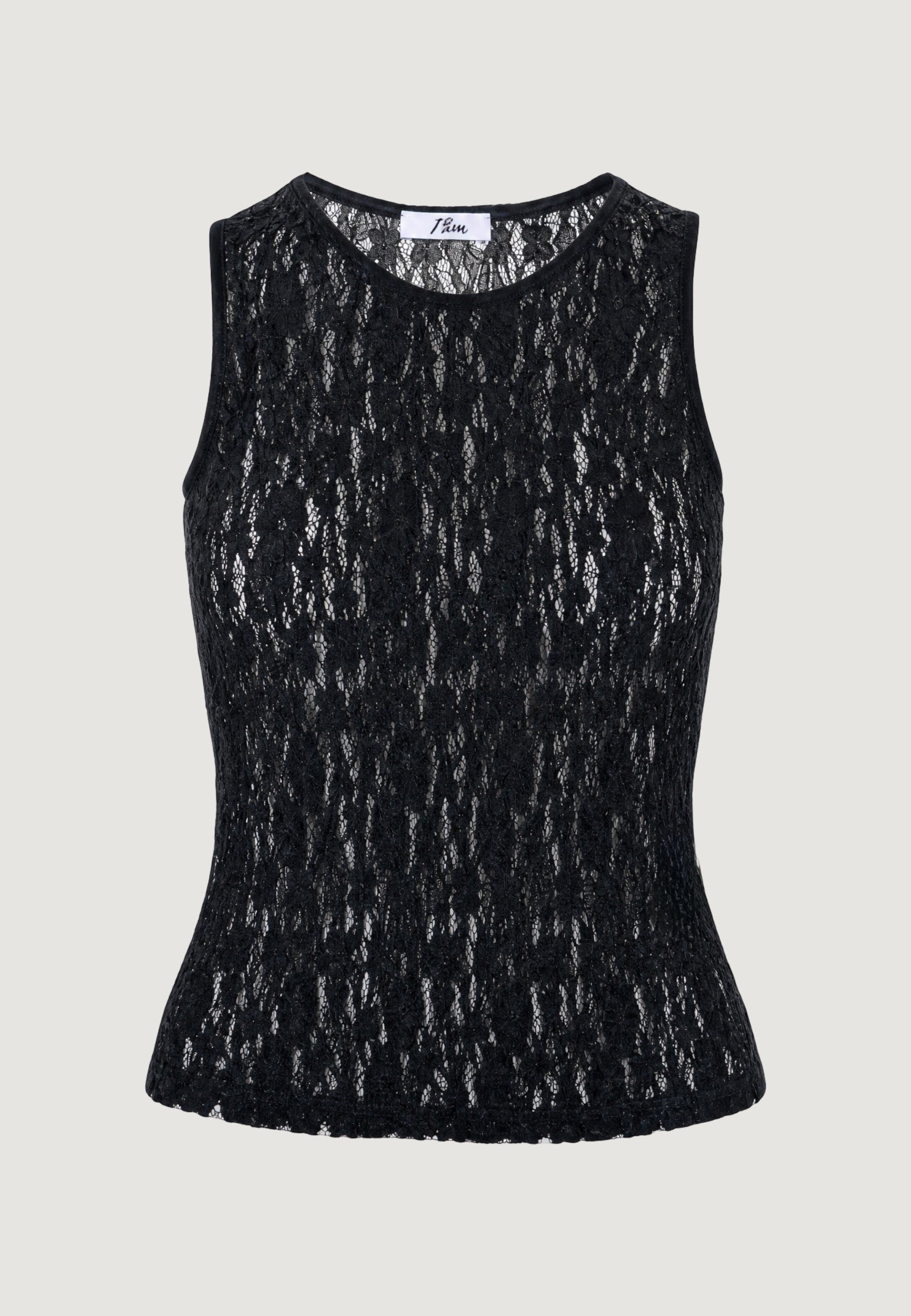Top top in pizzo 26558-3 Nero