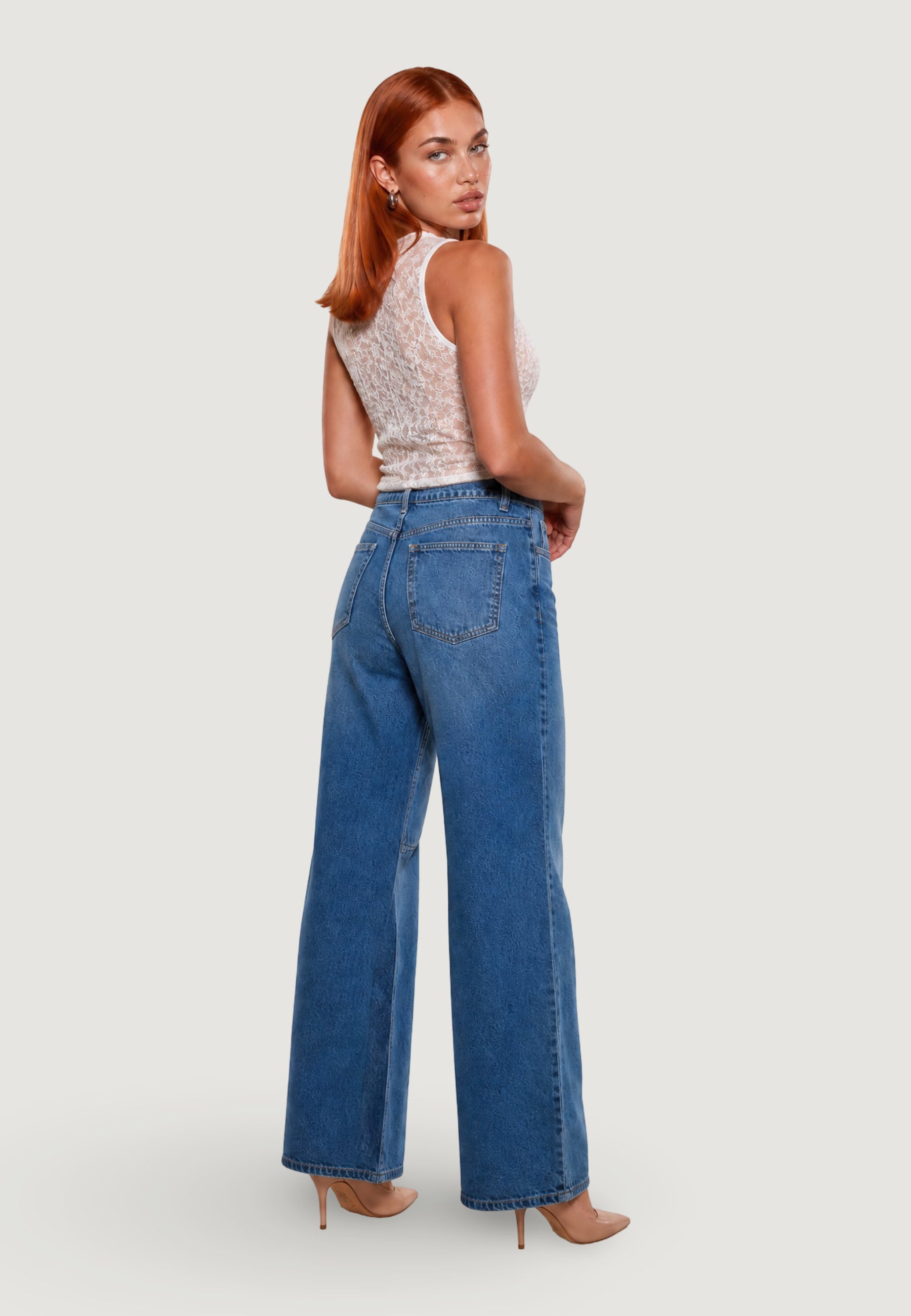 Top top in pizzo 26558-3 Panna
