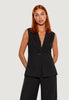 I Am Gilet Elegante gilet tencel 30912-2 Caffè