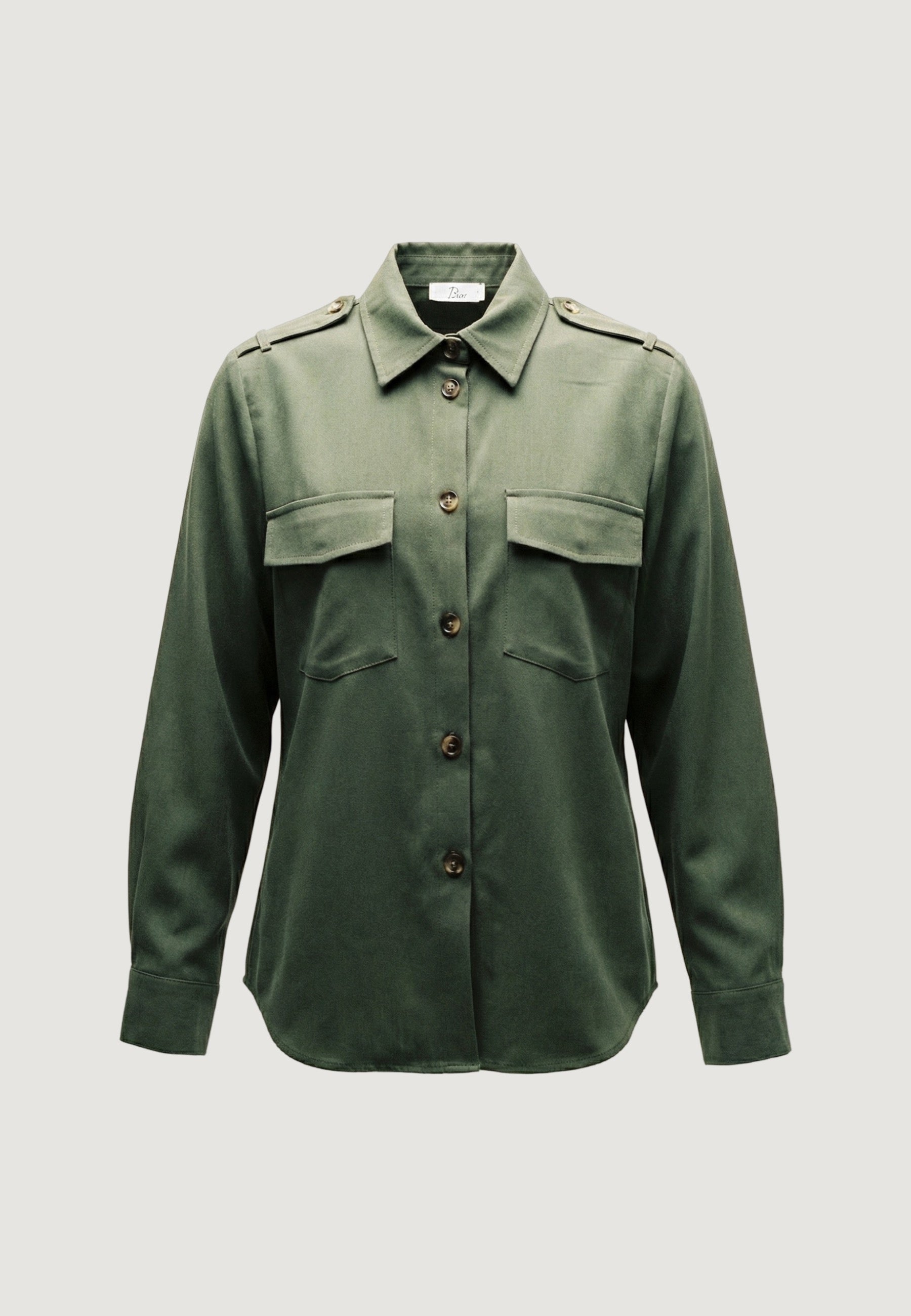Camicia Overshirt overshirt tasche fluido 33067 Militare