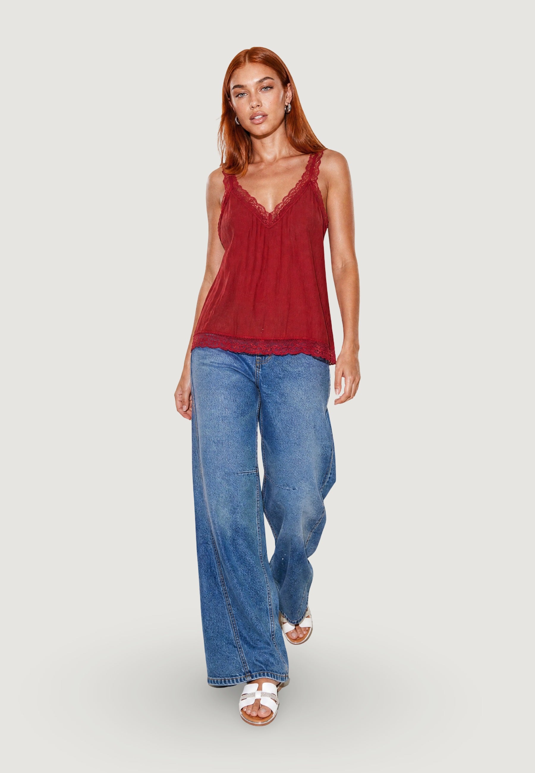 Top top crinkle + pizzo 53127-3 India