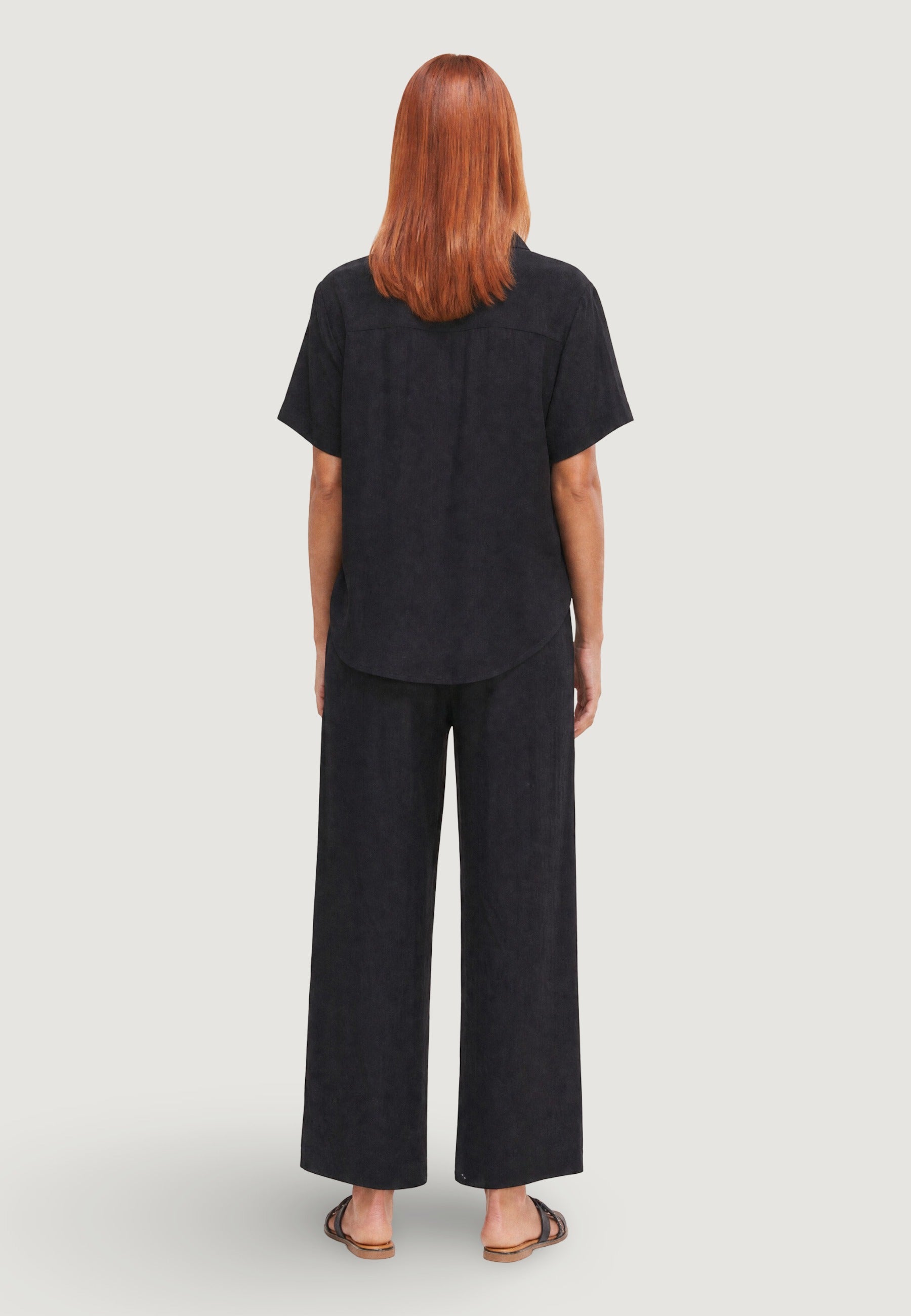 Camicia Overshirt camicia crinkle 53173-3 Nero