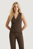 I Am Gilet Elegante gilet gessato lurex 95105 Cacao
