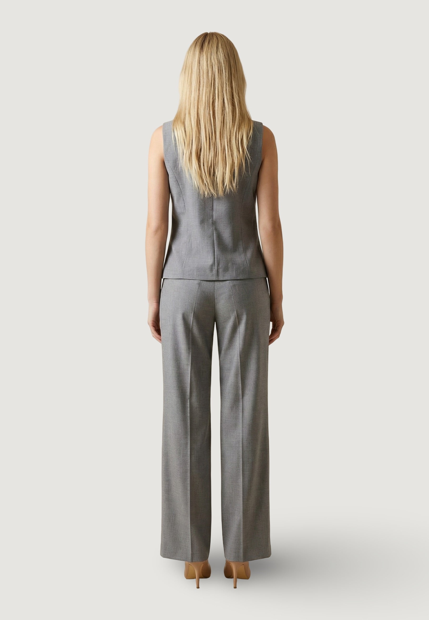 Gilet Elegante gilet gessato lurex 95105 Grigio