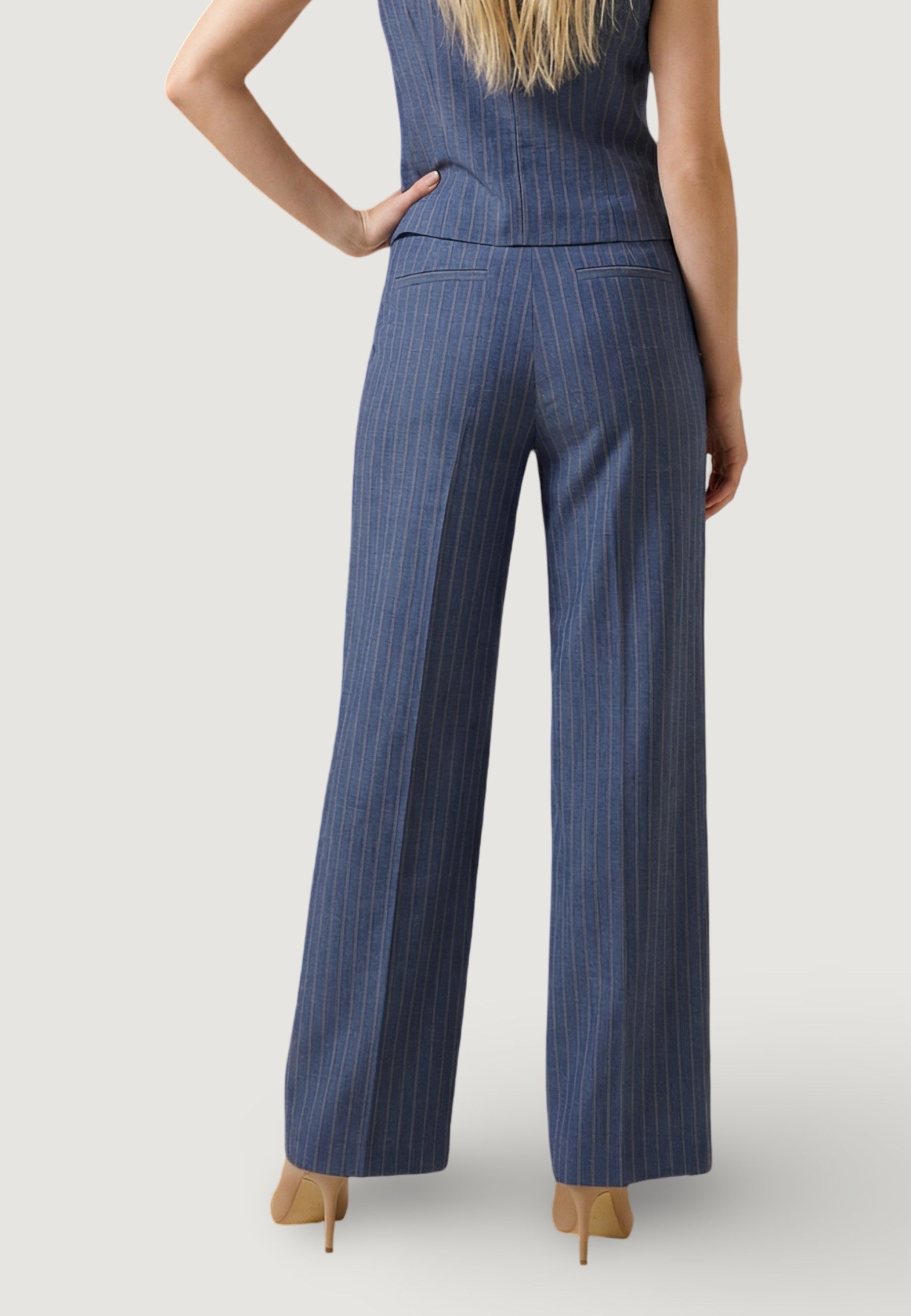 Pantaloni pantalone gessato 95108 Denim