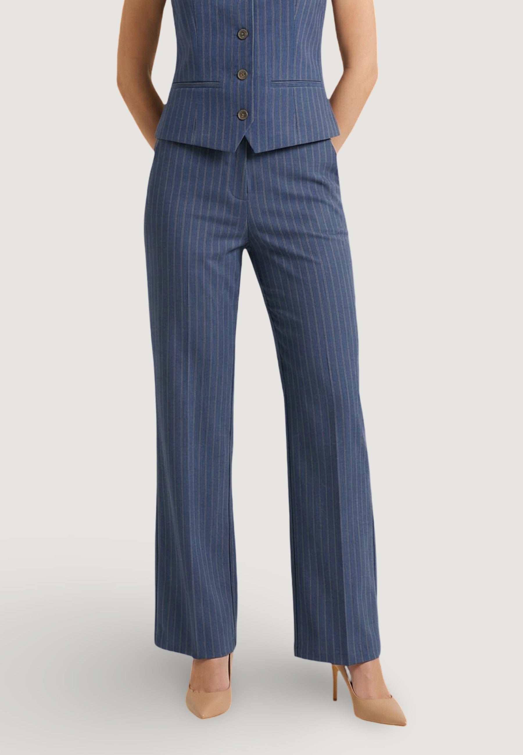 Pantaloni pantalone gessato 95108 Denim
