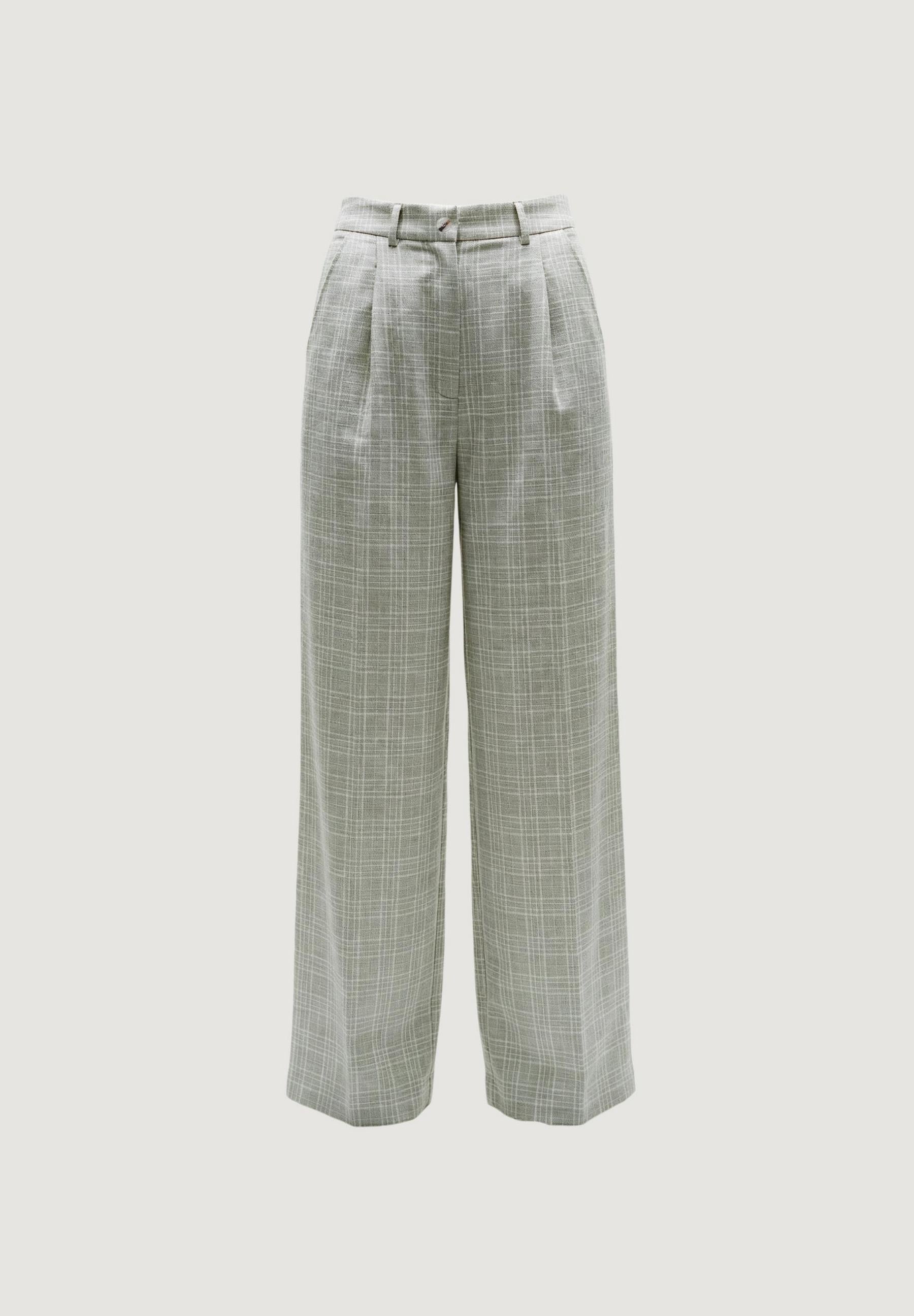 Pantaloni pantalone quadri 95109 Check Beige