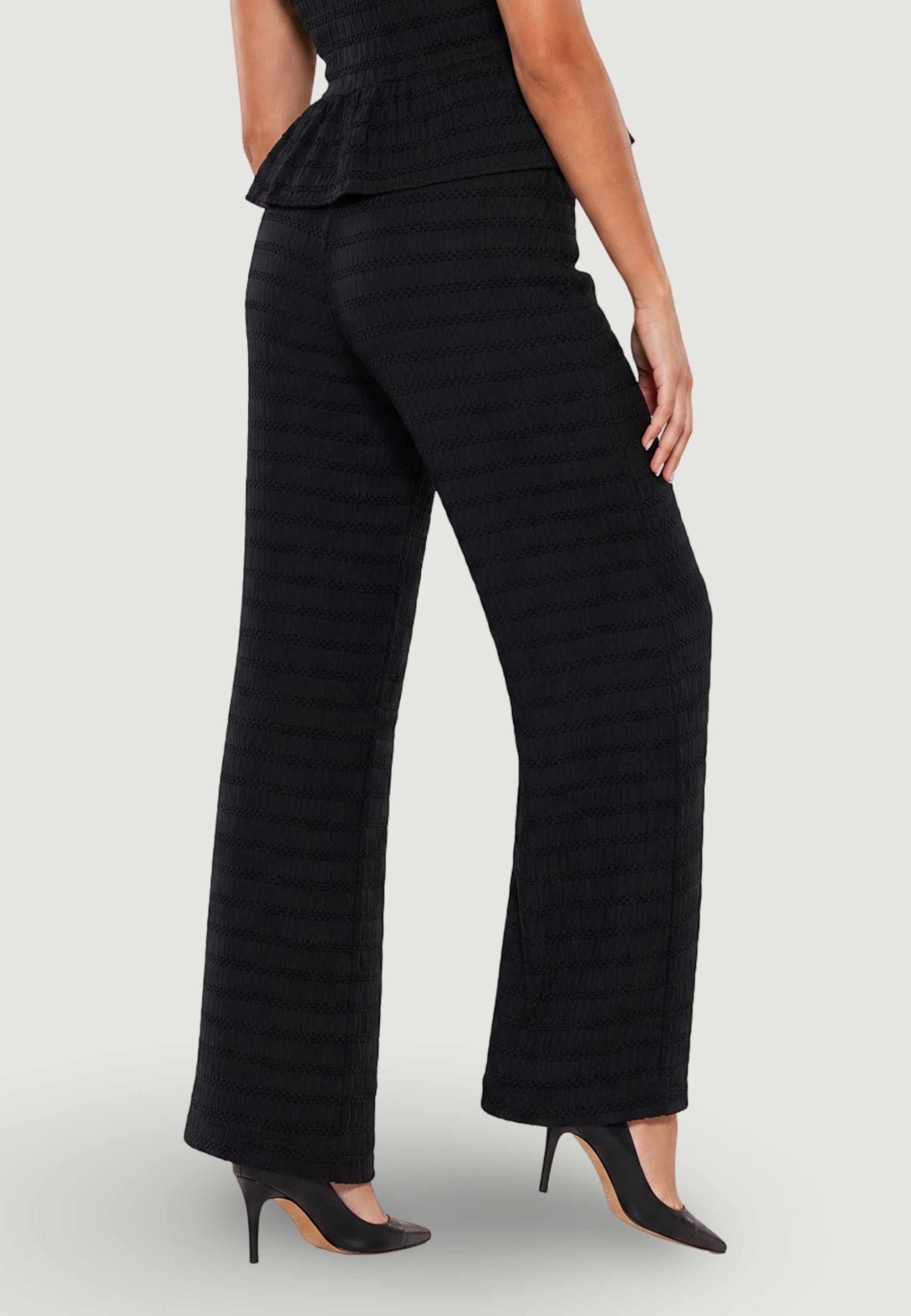 Pantaloni pentalone goffrato 95178-3 Nero