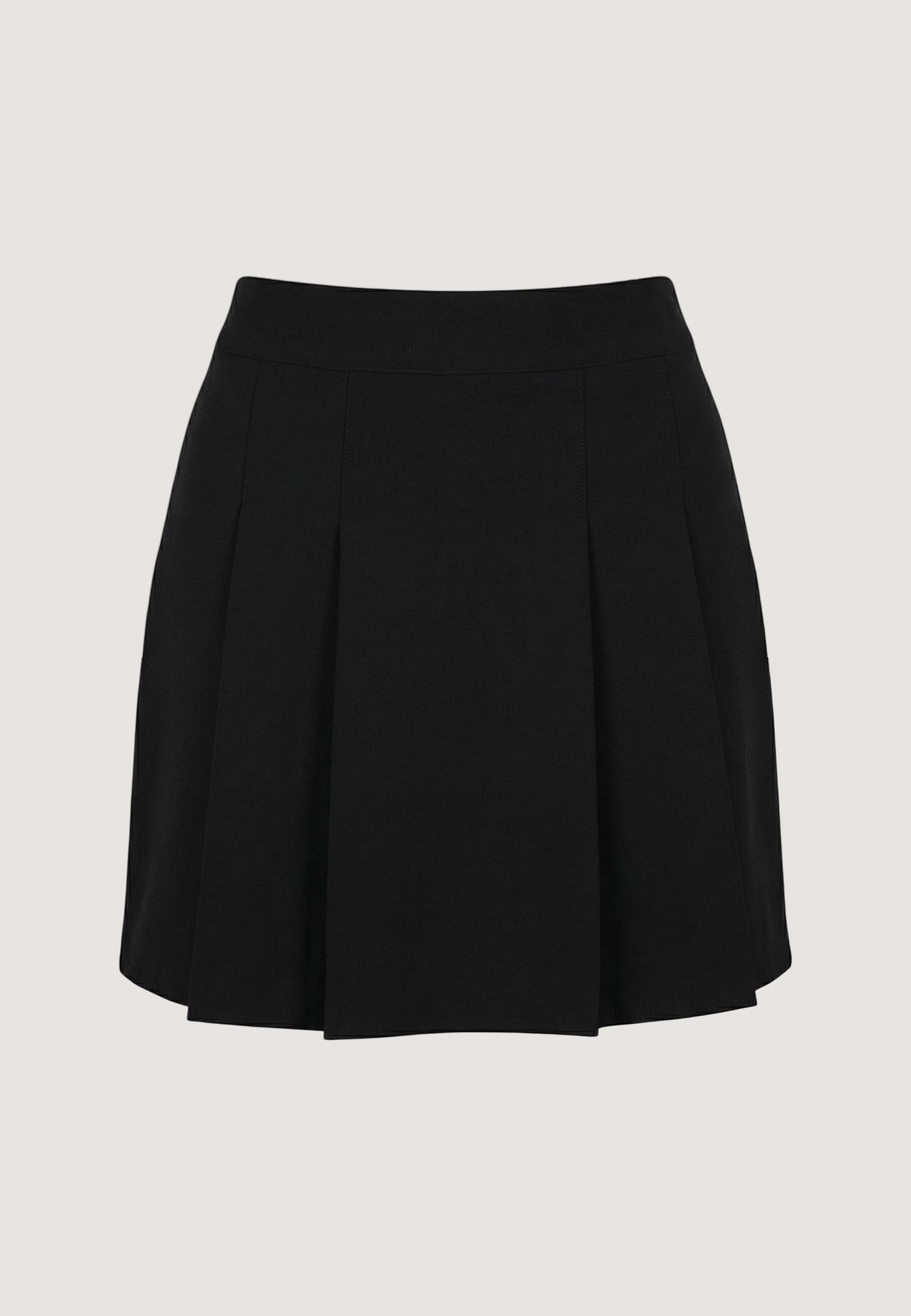 Gonna mini a pieghe t/ unita 95231 Nero