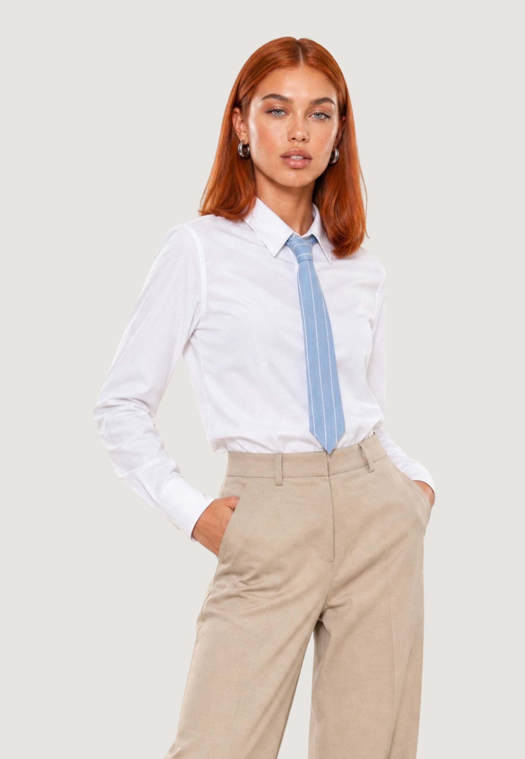 Cravatta cravatta gessata in tessuto senza applicazioni CRAVATTA Jeans
